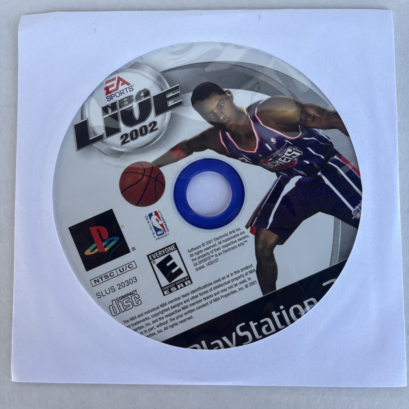 NBA Live 2002 PlayStation 2 PS2 DISC ONLY NO TRACKING *Tested*