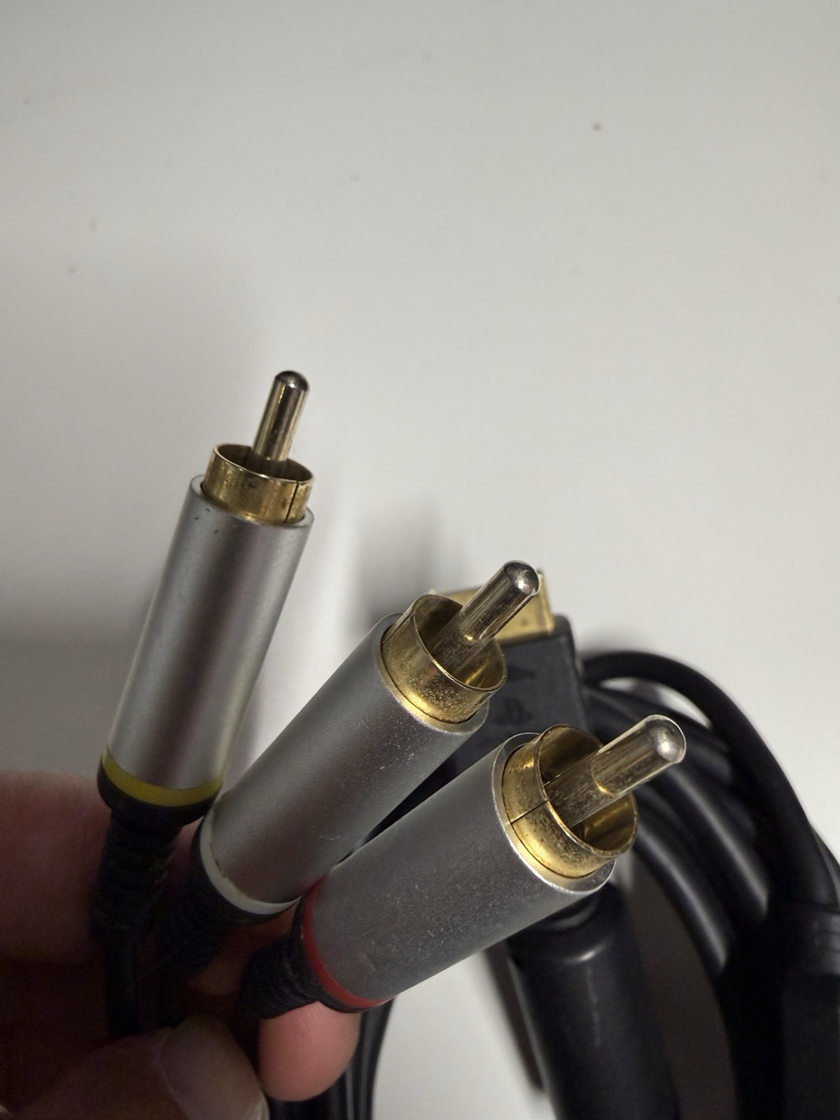 OEM Genuine Sony Playstation 2 3 HD YPbPr Component AV Cable PS2 & PS3 Gold Tip