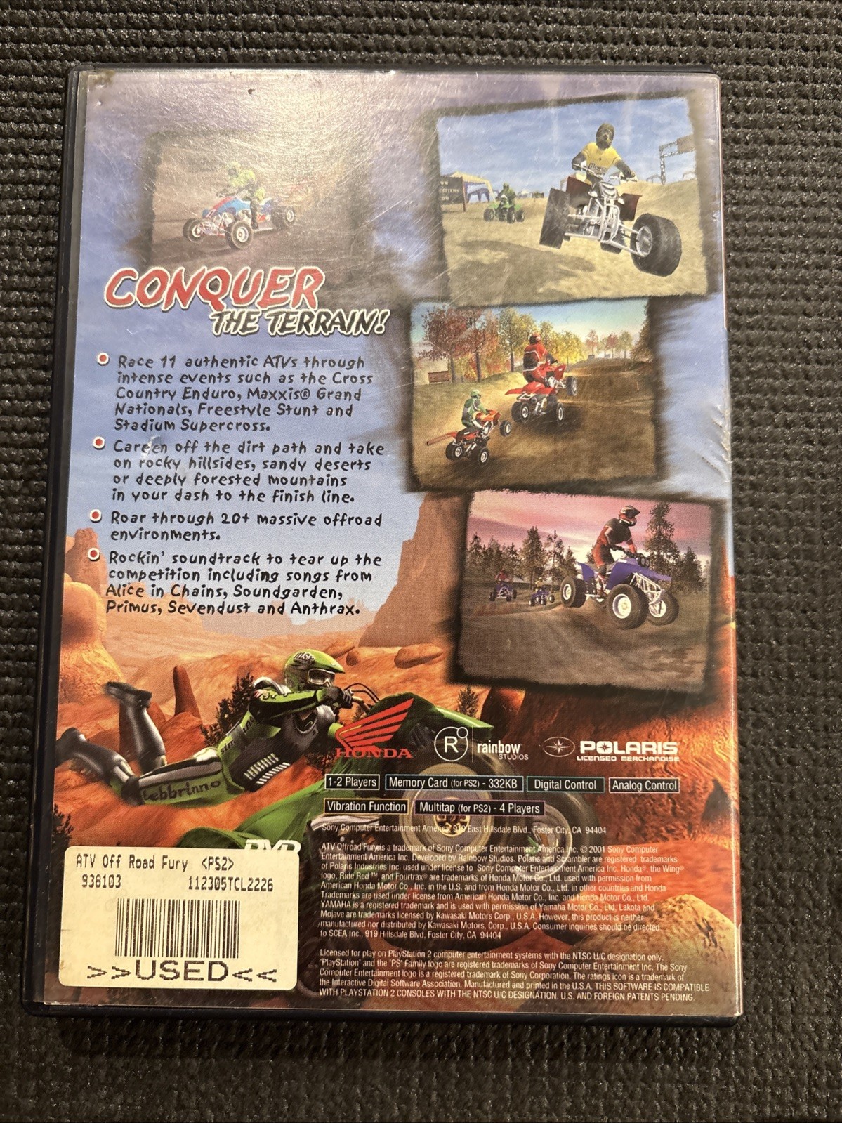 Sony PlayStation 2 PS2 CIB COMPLETE ATV OFFROAD FURY 1 2 3 & More , Hot wheels