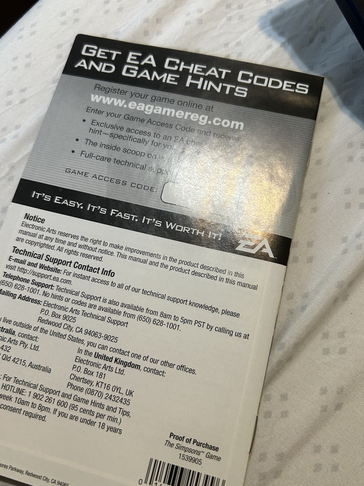 The Simpsons Game PlayStation 2 PS2 with manual untested