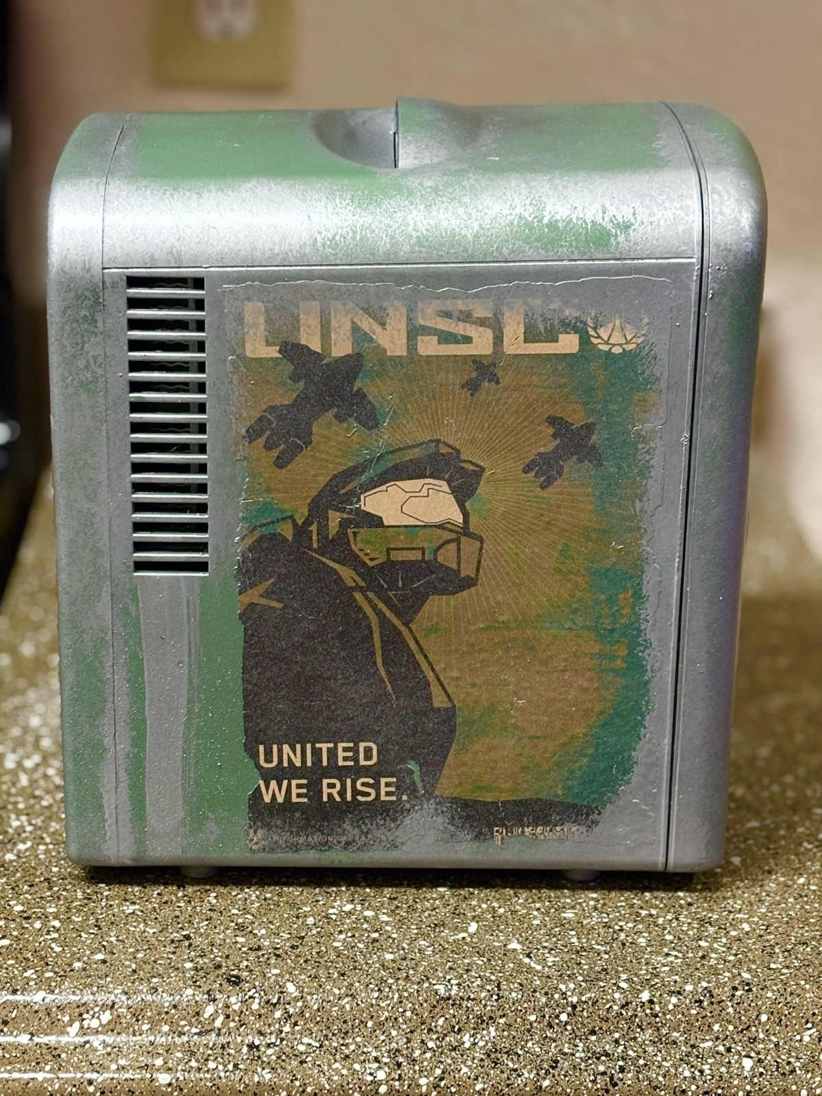 UNSC Mini Fridge Master Chief Collectible Halo Video Game Series Edition