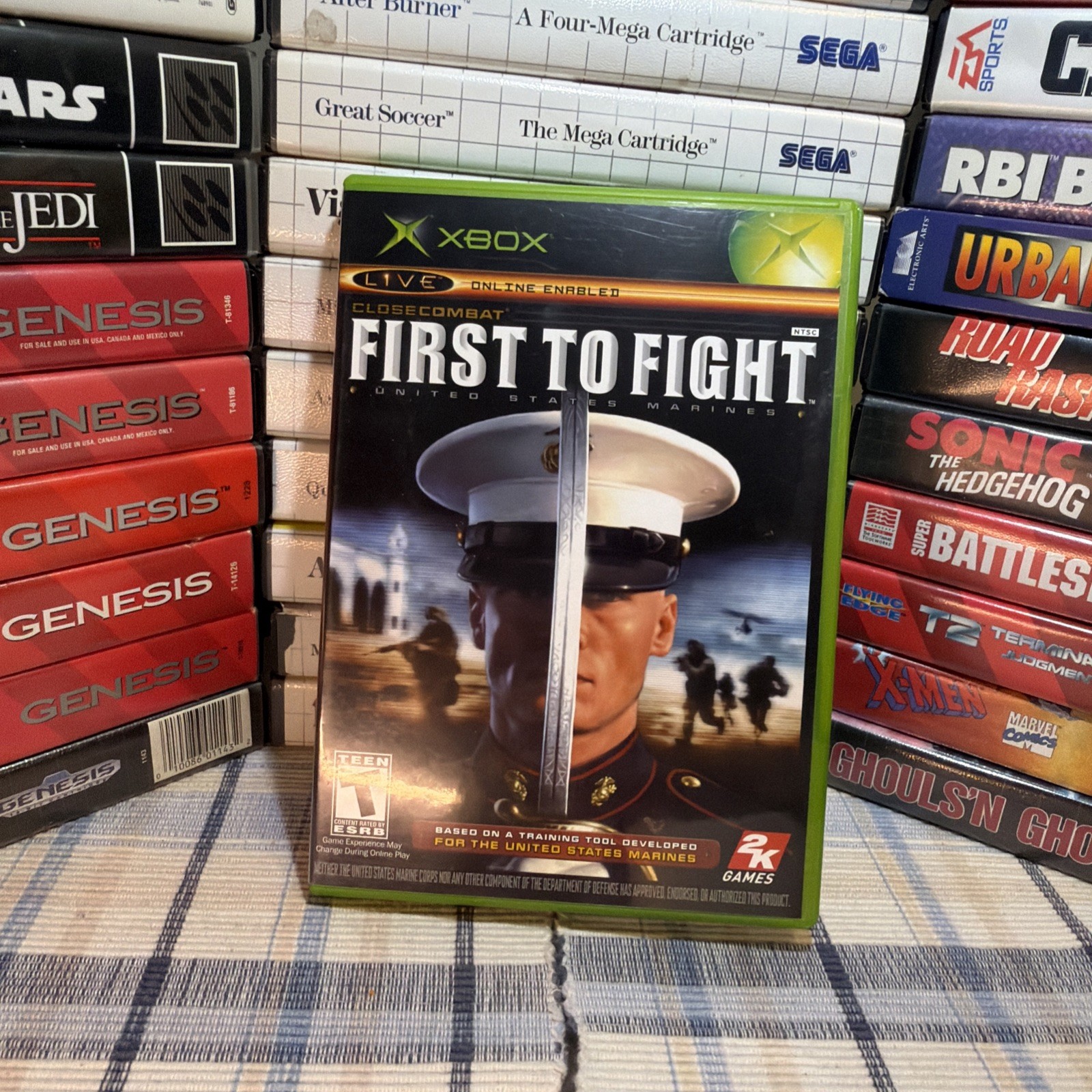 First to Fight United States Marines Microsoft Xbox Video Game CIB Complete