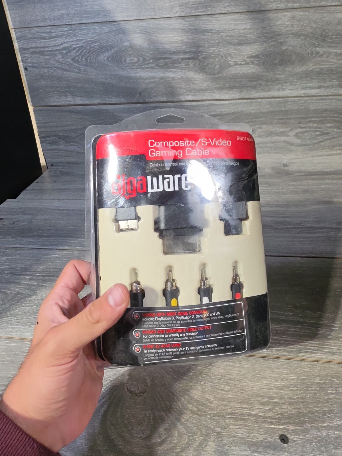 Gigaware Universal Composite/S-Video Gaming A/V Cable F2.3 New In Box 8 Feet