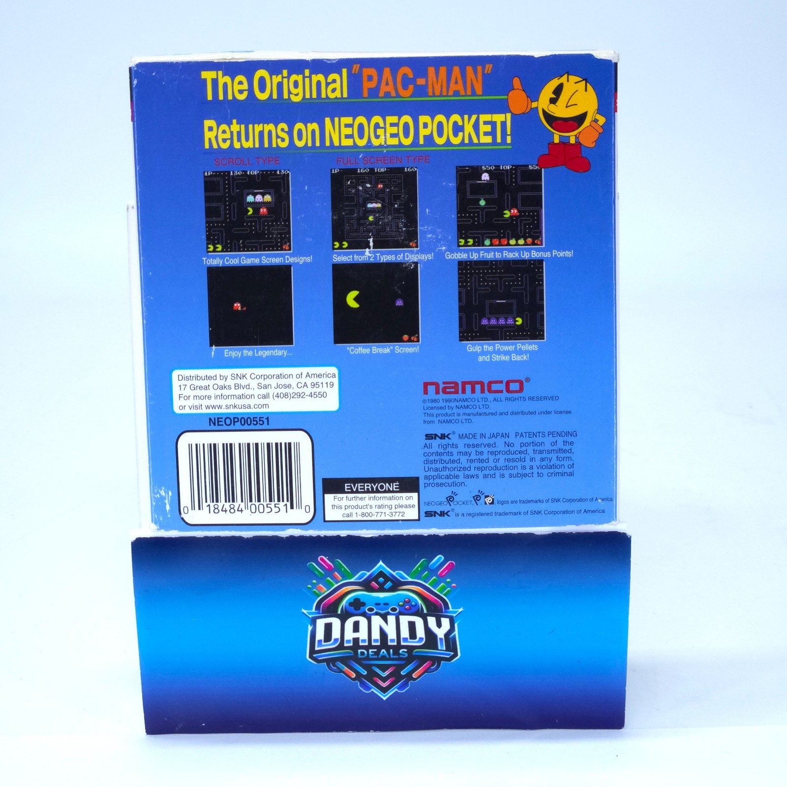 Pac-Man CIB W/ Manual + Saled CrossRings – Neo Geo Pocket Color