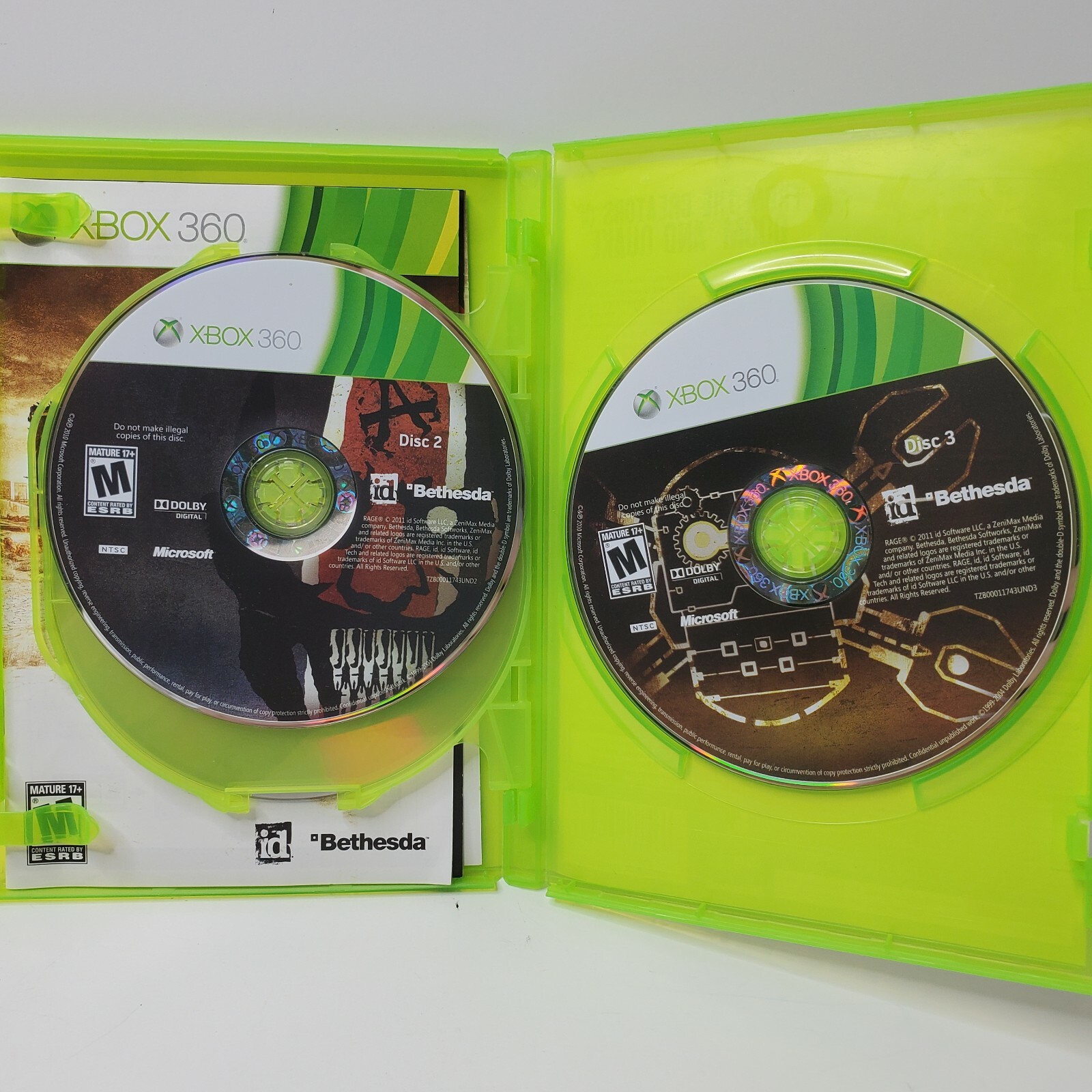 Rage (Microsoft Xbox 360, 2011, 3-Discs) Anarchy Edition – Includes Manual