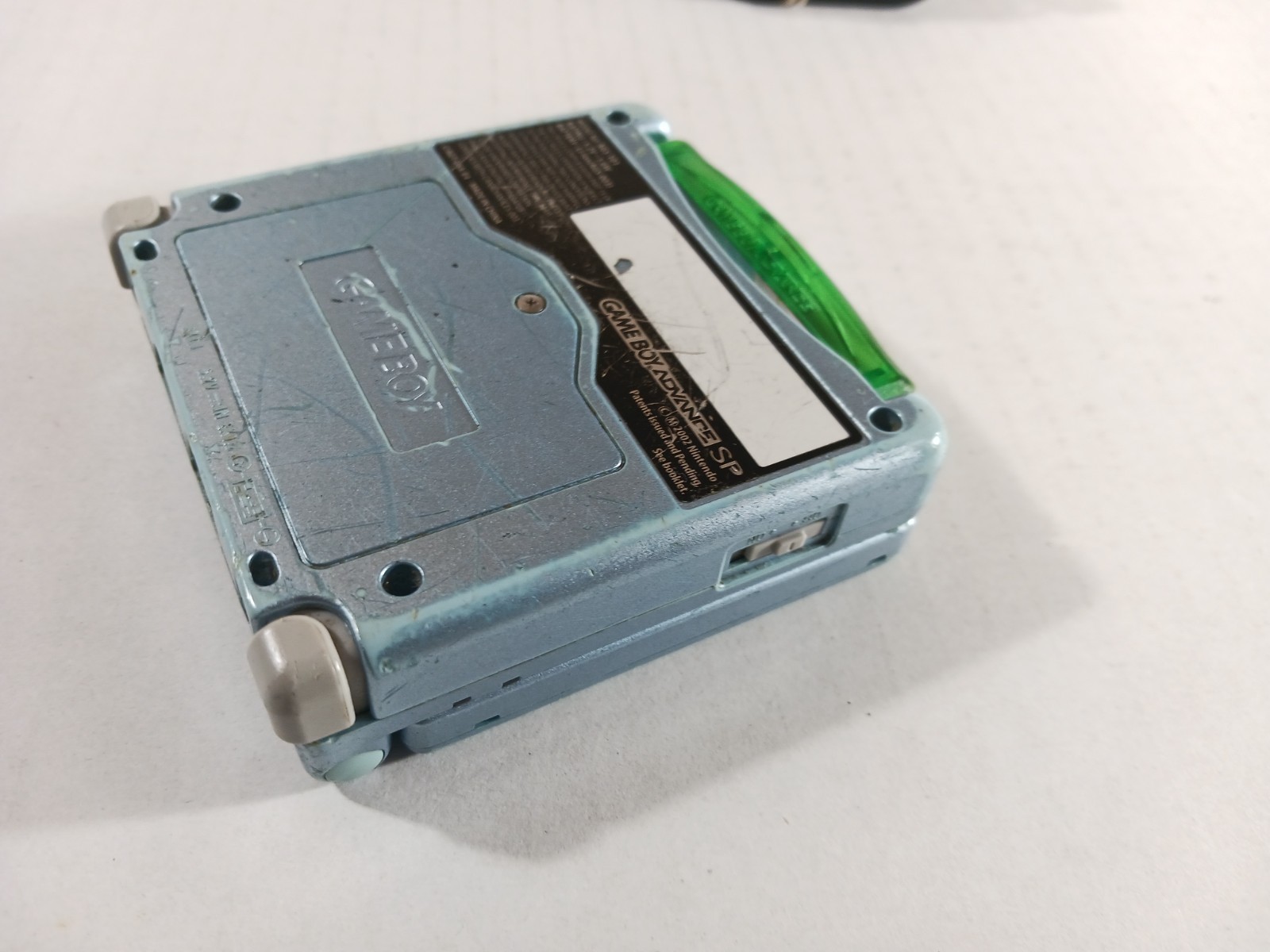 GBA SP Blue Bright Screen AGS-101 Tested Charges Some Wear Nintendo Gameboy
