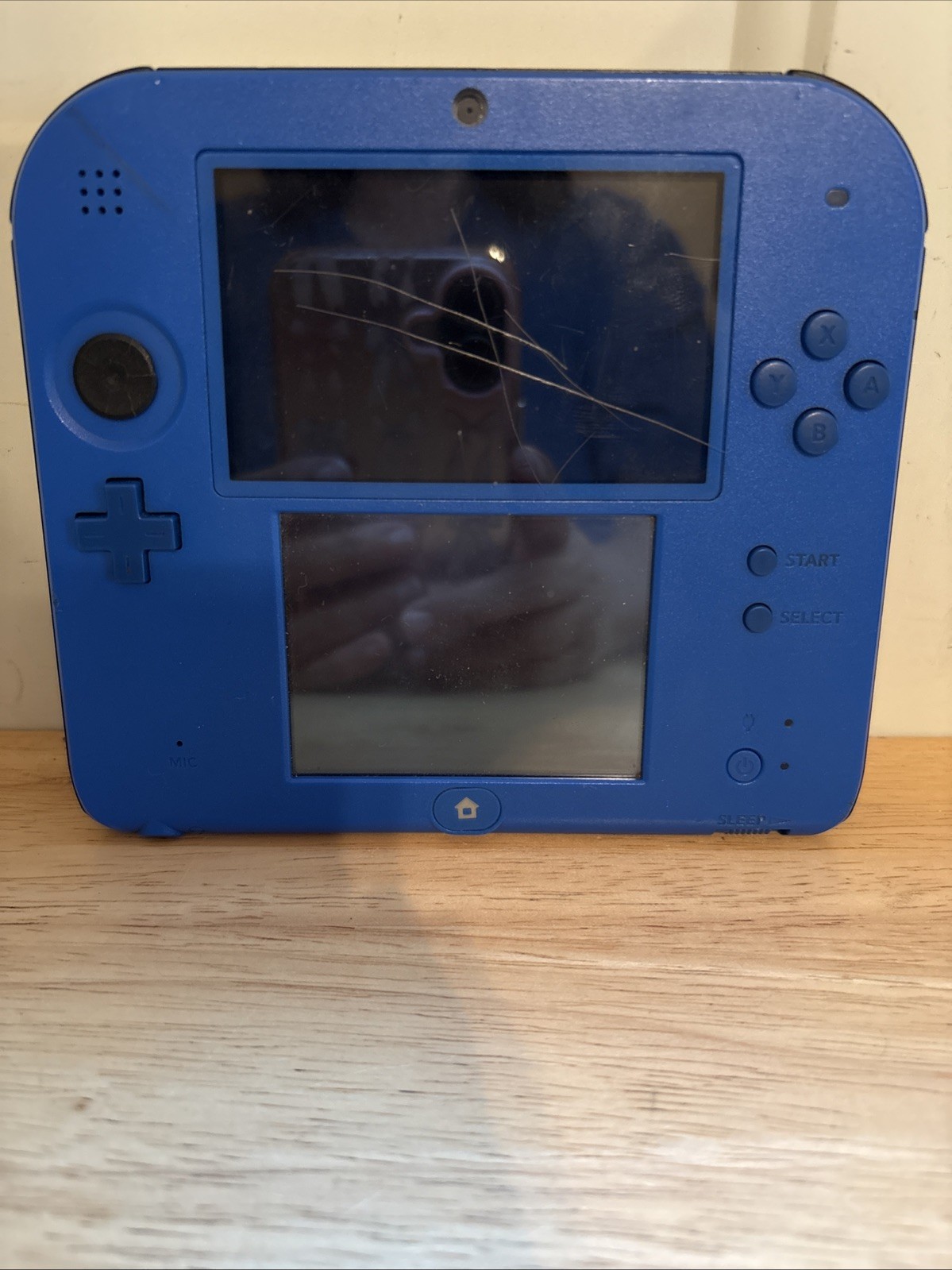 Nintendo 2DS Blue Handheld Game Console. Tested All Works. Scratched Screen