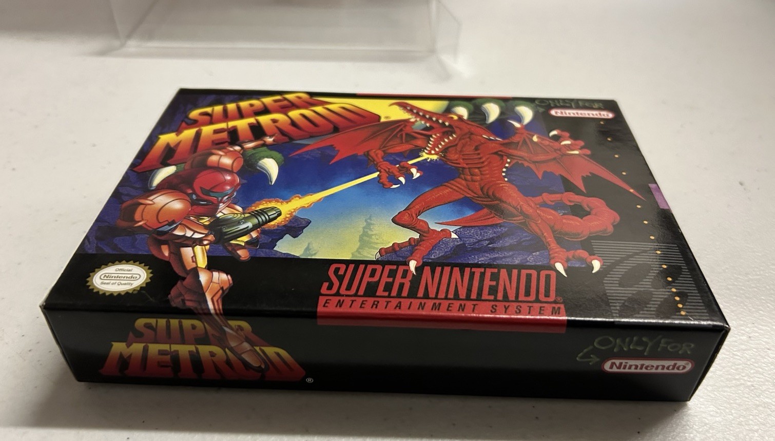 CLEAN Super Metroid SNES NINTENDO Complete In Box Authentic CIB W/Protector