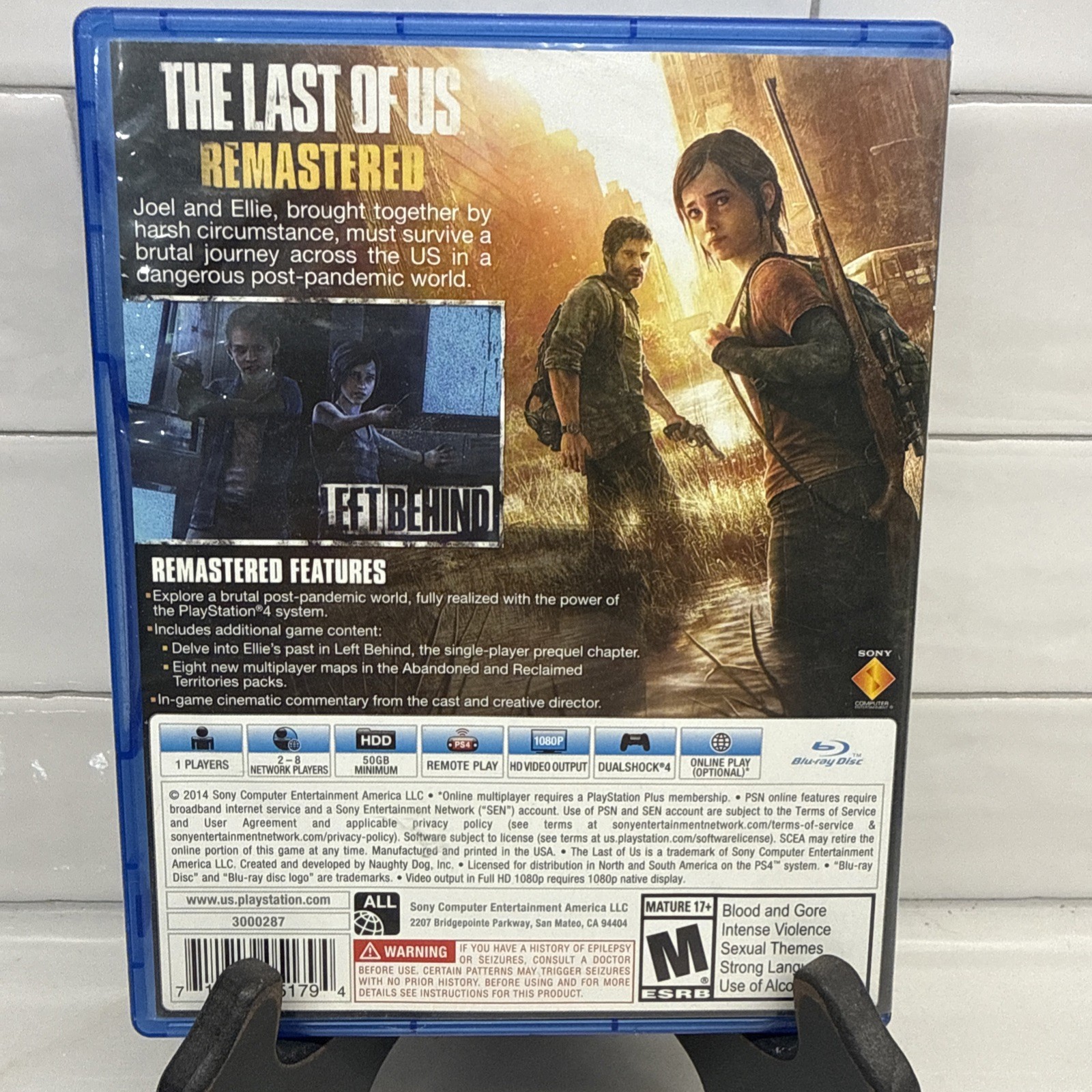 The Last of Us Remastered (PlayStation 4, PS4 2014) Good Condition Next Day Ship
