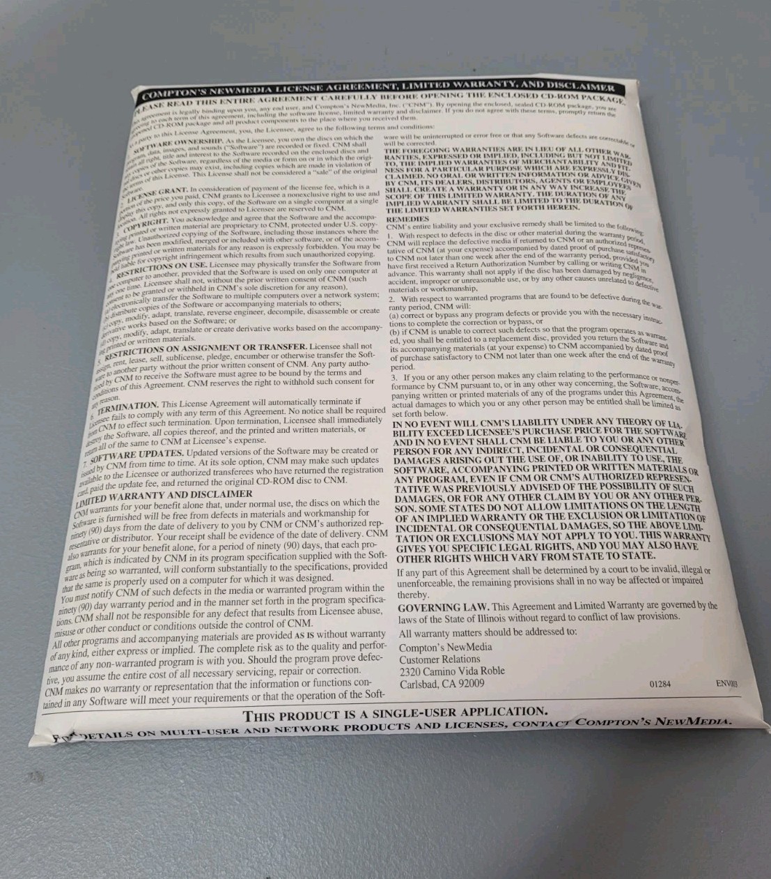 Compton’s Interactive Encyclopedia 1995 Edition PC Windows Educational CD-ROM