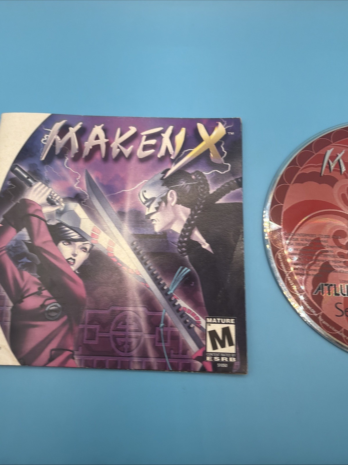 Maken X (Sega Dreamcast, 2000) – Disc And Manual Only – Tested & Working