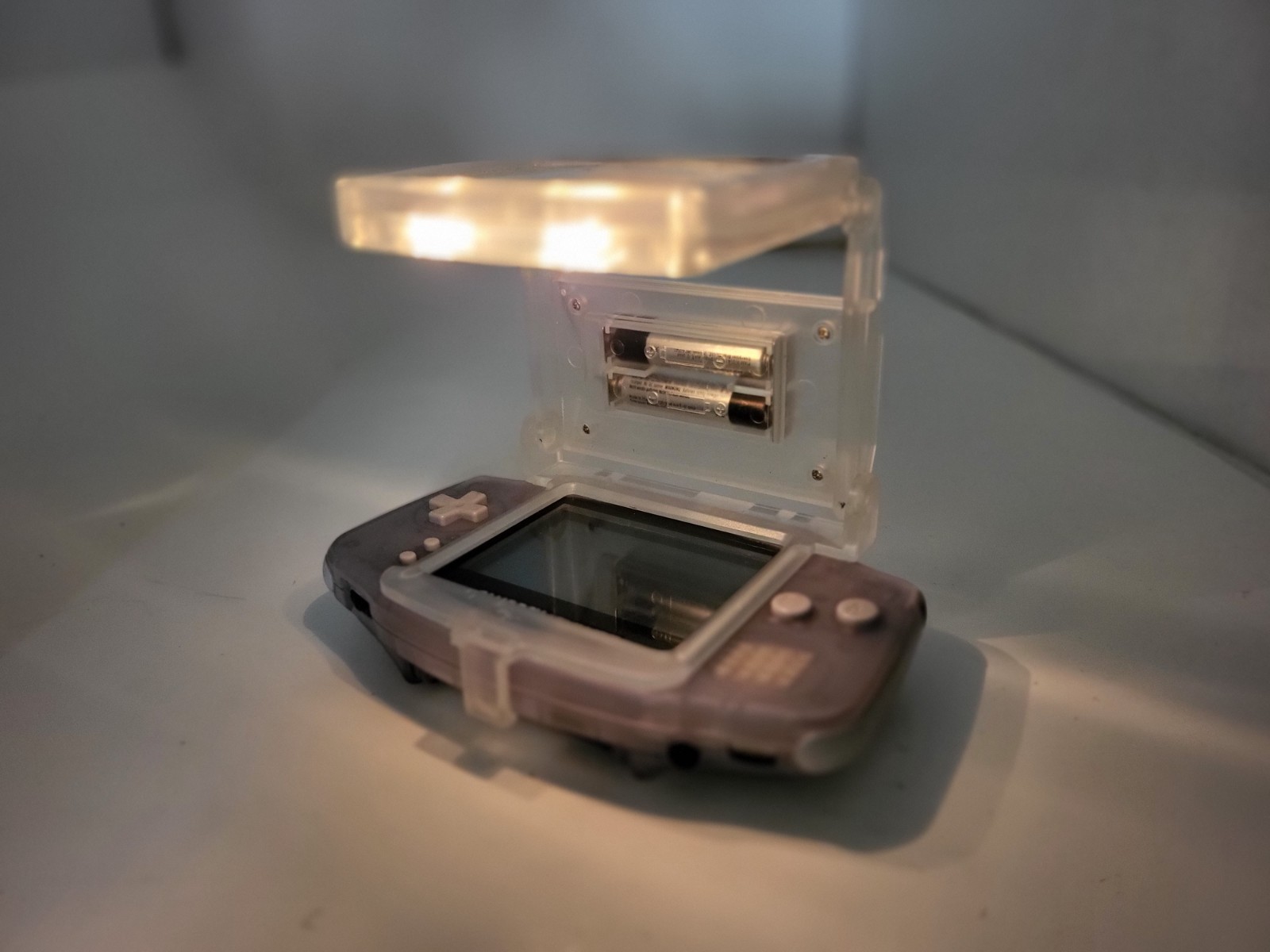 NEW Clear Purple LIGHT & MAGNIFIER for the Nintendo GameBoy Advance Console