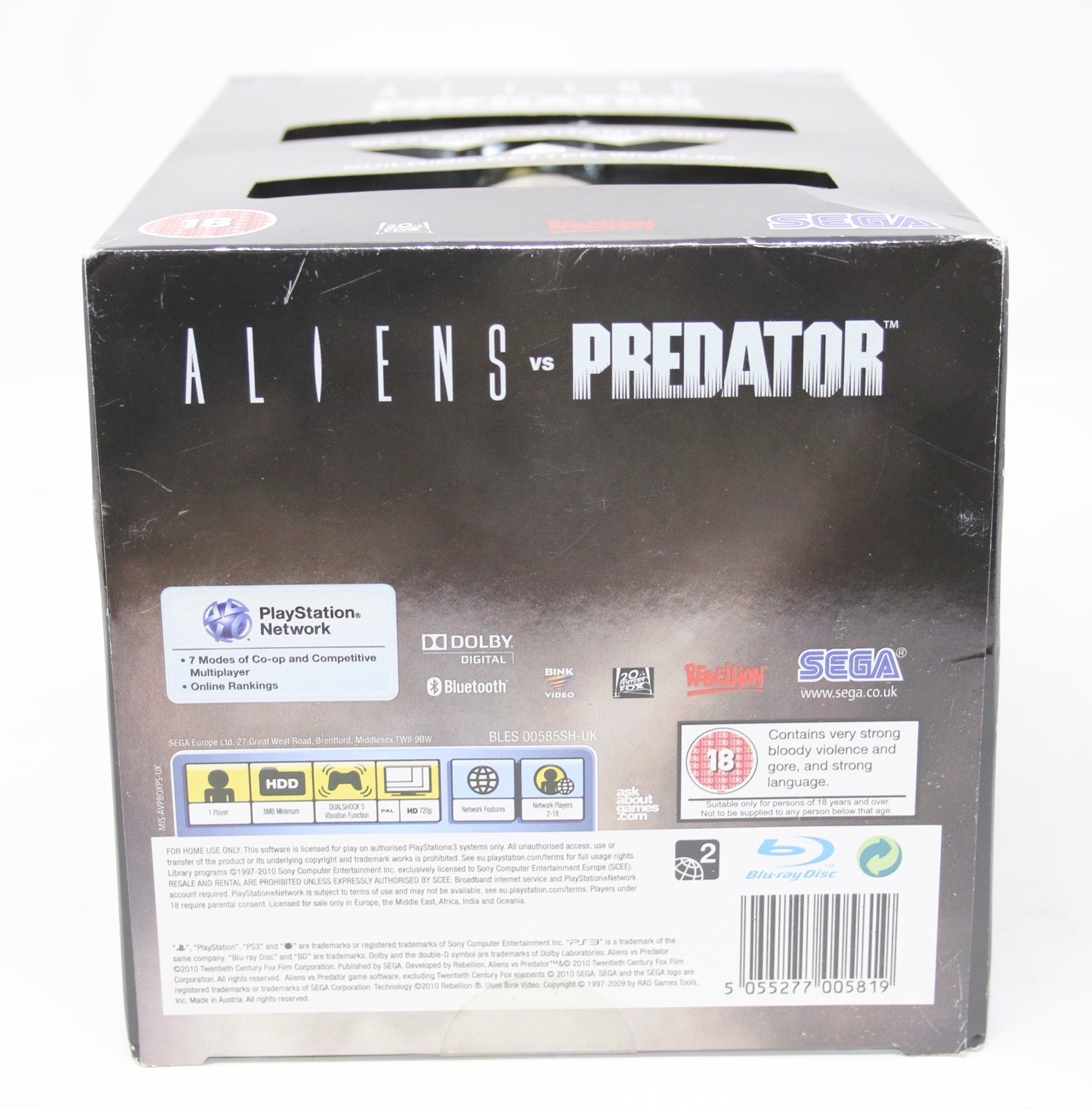 Aliens vs Predator Hunter Edition PS3 Box & Facehugger Figure ONLY Missing Game!
