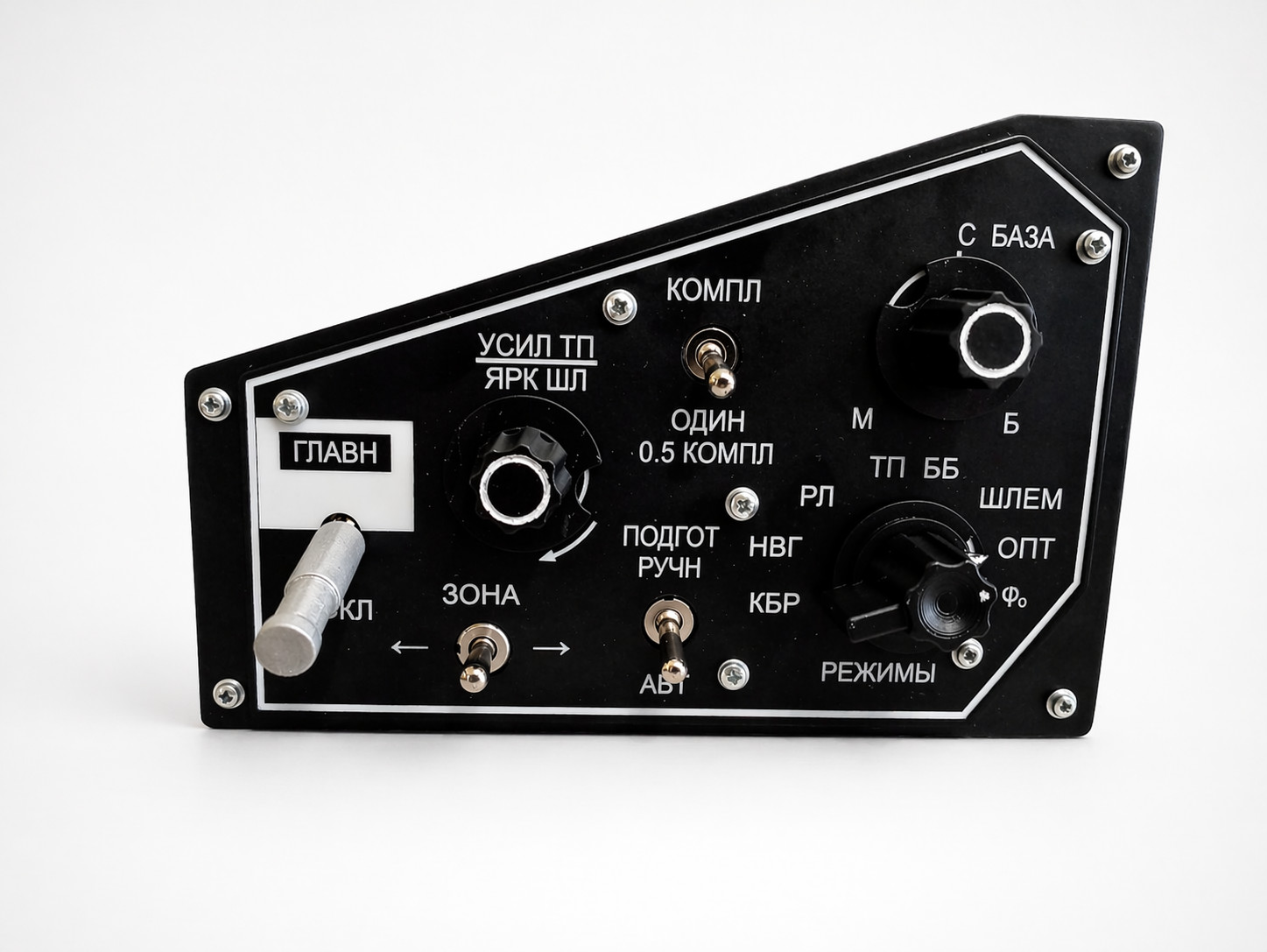 MiG-29 Weapon panel for DCS World (cyrillic version, with simple desk mount)