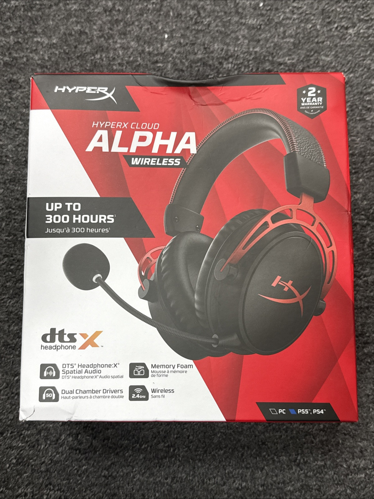 HyperX Cloud Alpha Wireless DTS Headphone – Black