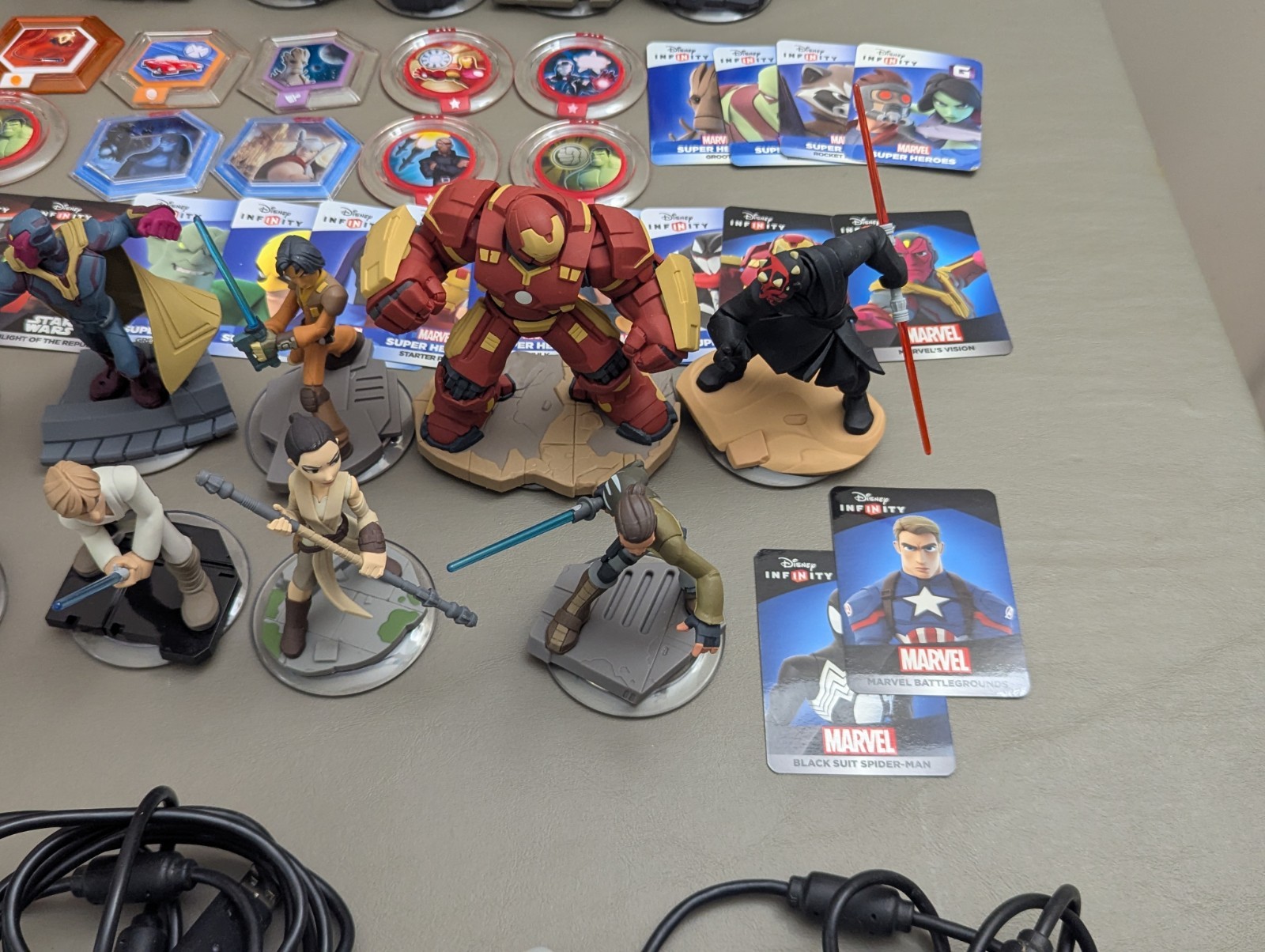Huge Disney Infinity 2.0 & 3.0 Lot PS4 Game, Portal, 38 Figures, 14 Discs, Cards
