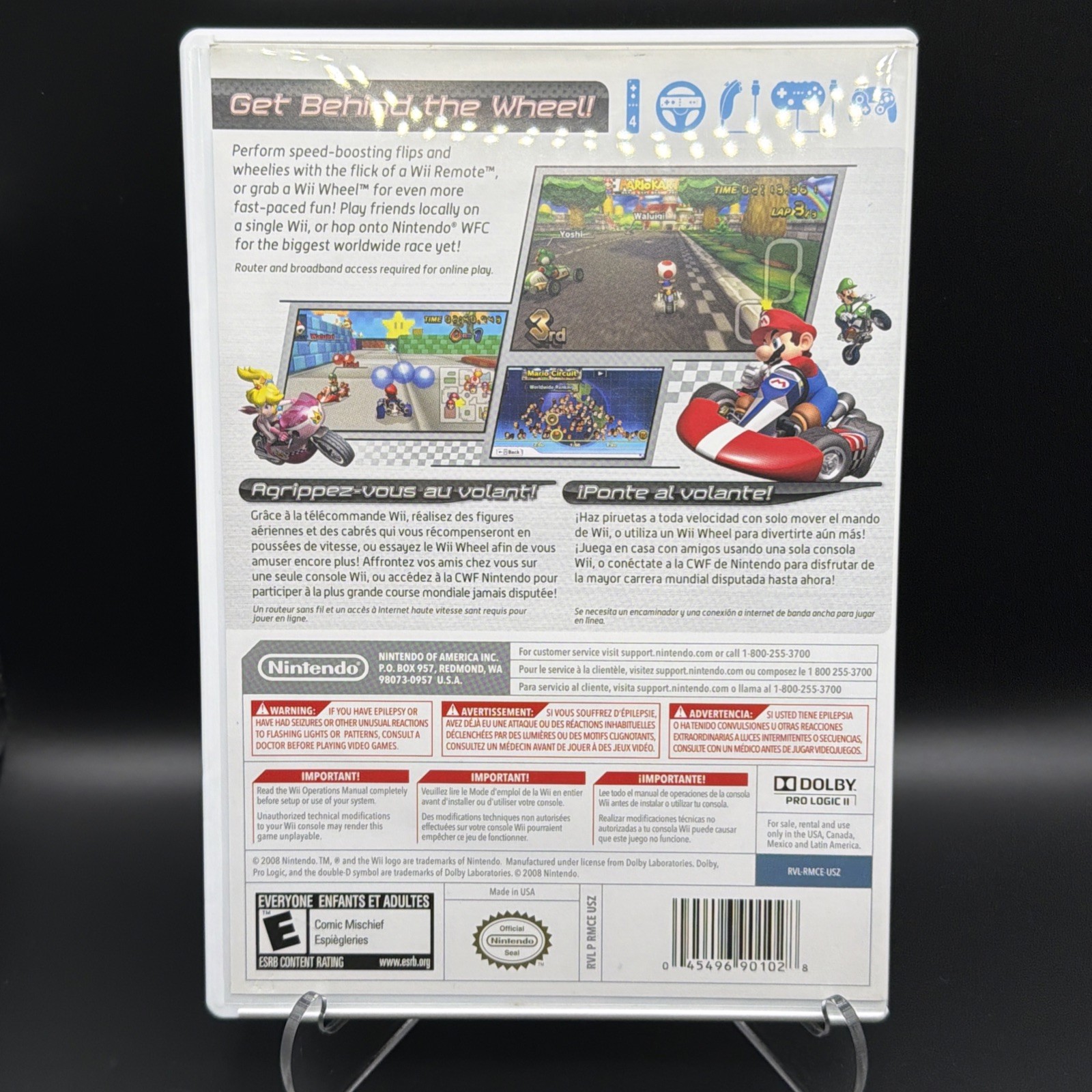 Mario Kart Wii (Nintendo Wii, 2008) Complete with Manual CIB Tested