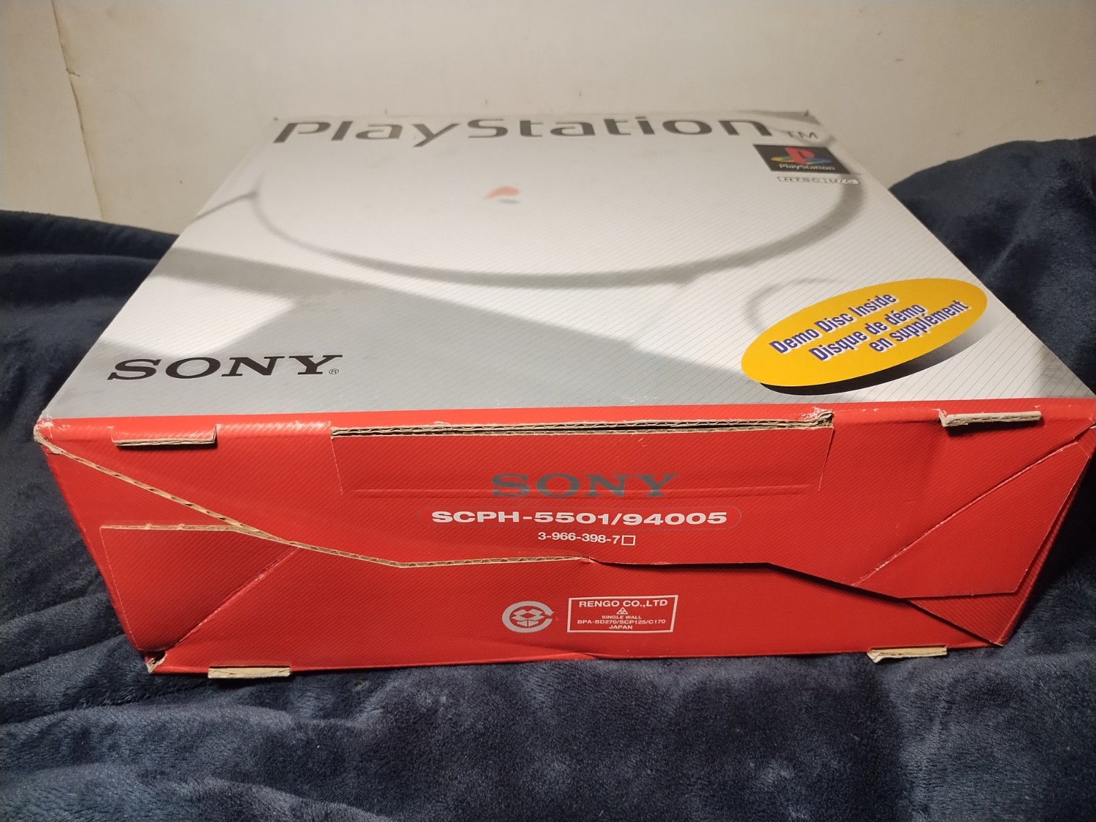 Empty Playstation 1 Console System Box, Foam, Protector & Manual Only PS1
