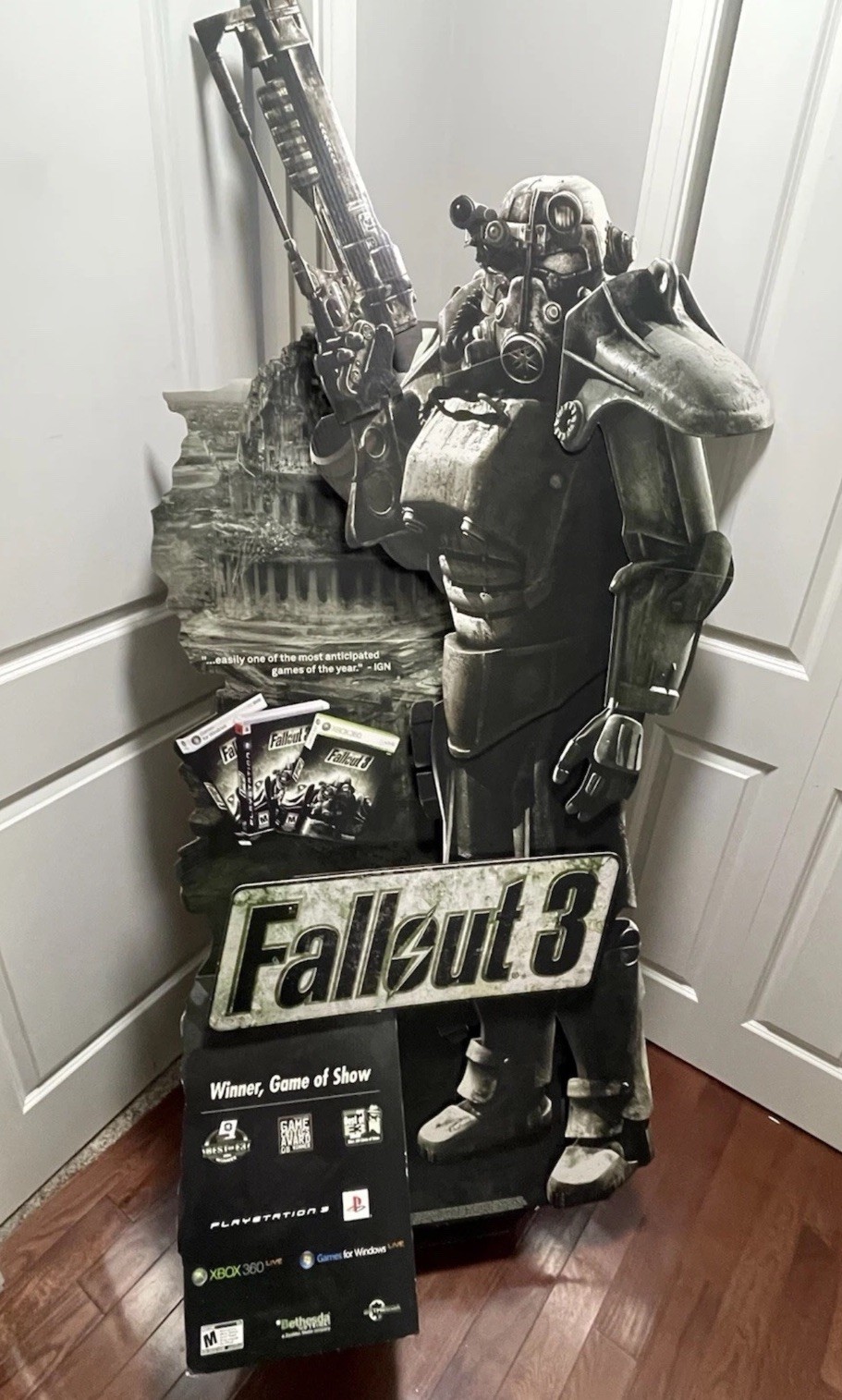 Fallout 3 PlayStation 3 Xbox 360 GameStop Promo Standee Banner Display Nintendo