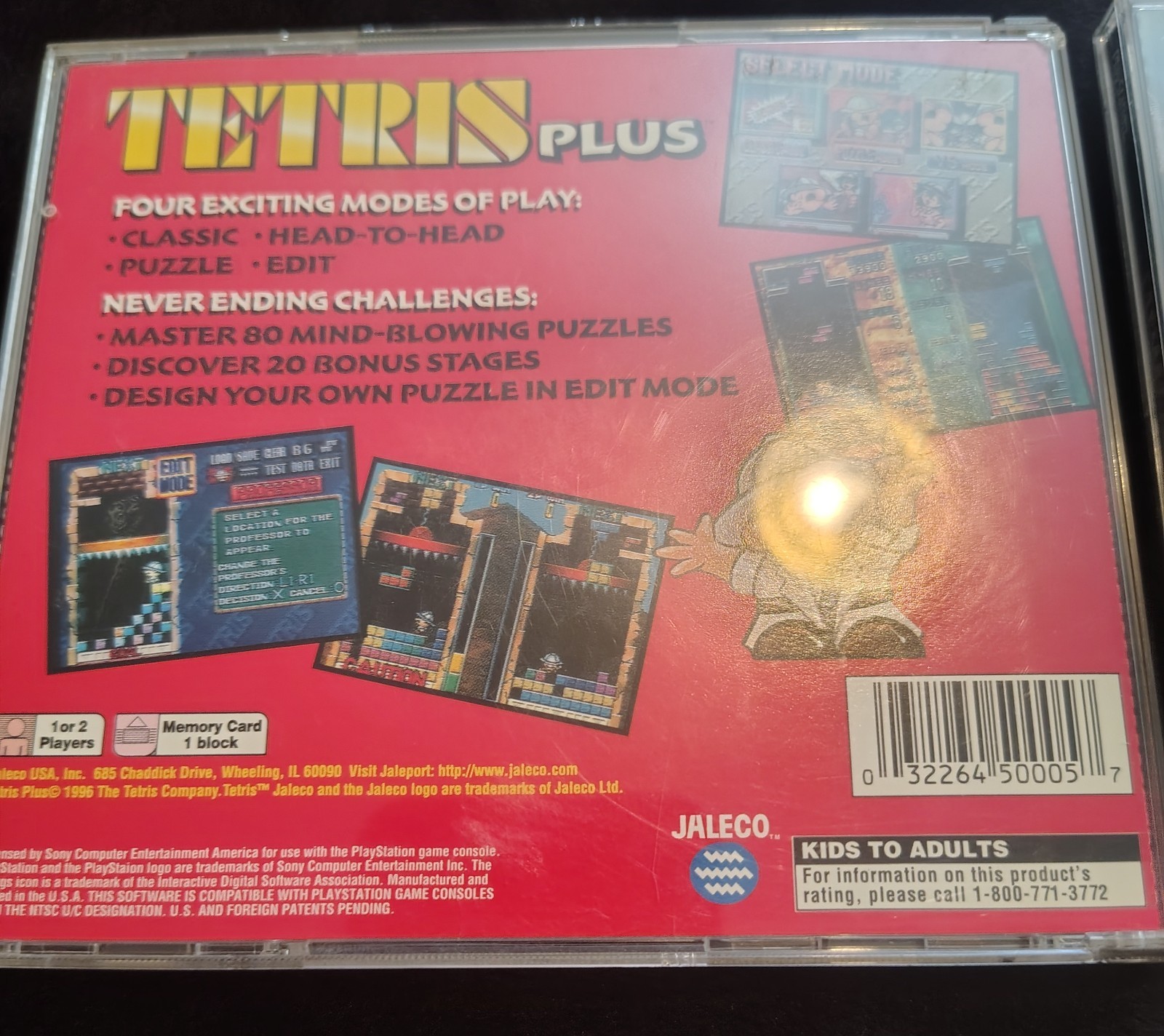 Lot of 4 Namco Museum Vol 3 PlayStation Frogger Caesars Palace Tetris Plus
