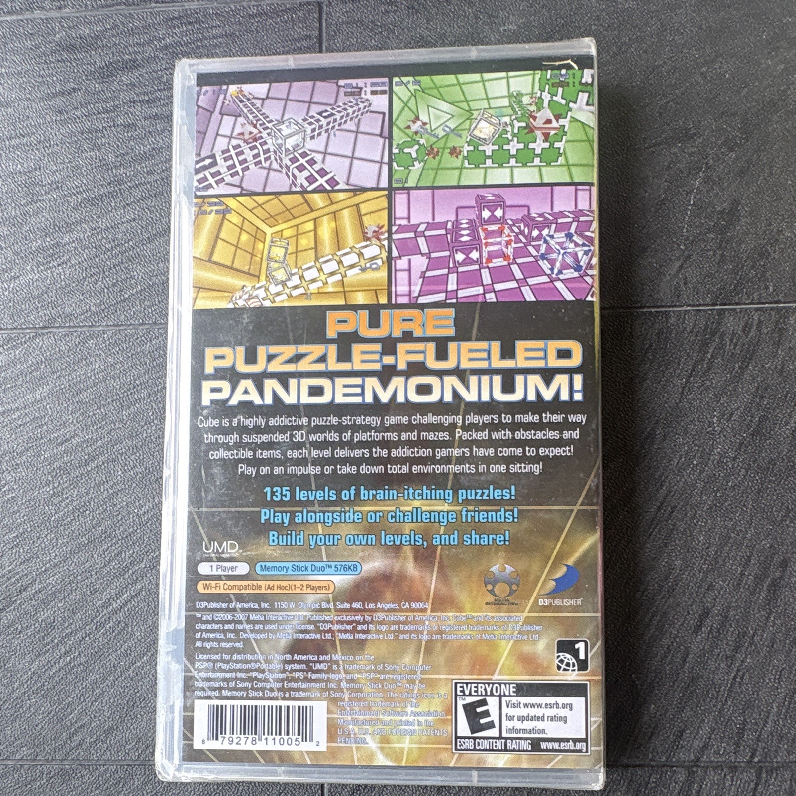 D3PUBLISHER Cube (Sony PSP) E-Everyone Puzzle Strategy Video Game