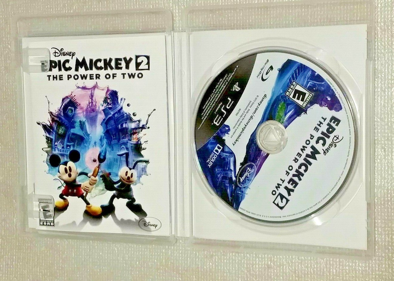 Disney Epic Mickey 2::Power of 2 PlayStation 3 PS3 2012, manual & Lego Hobbit