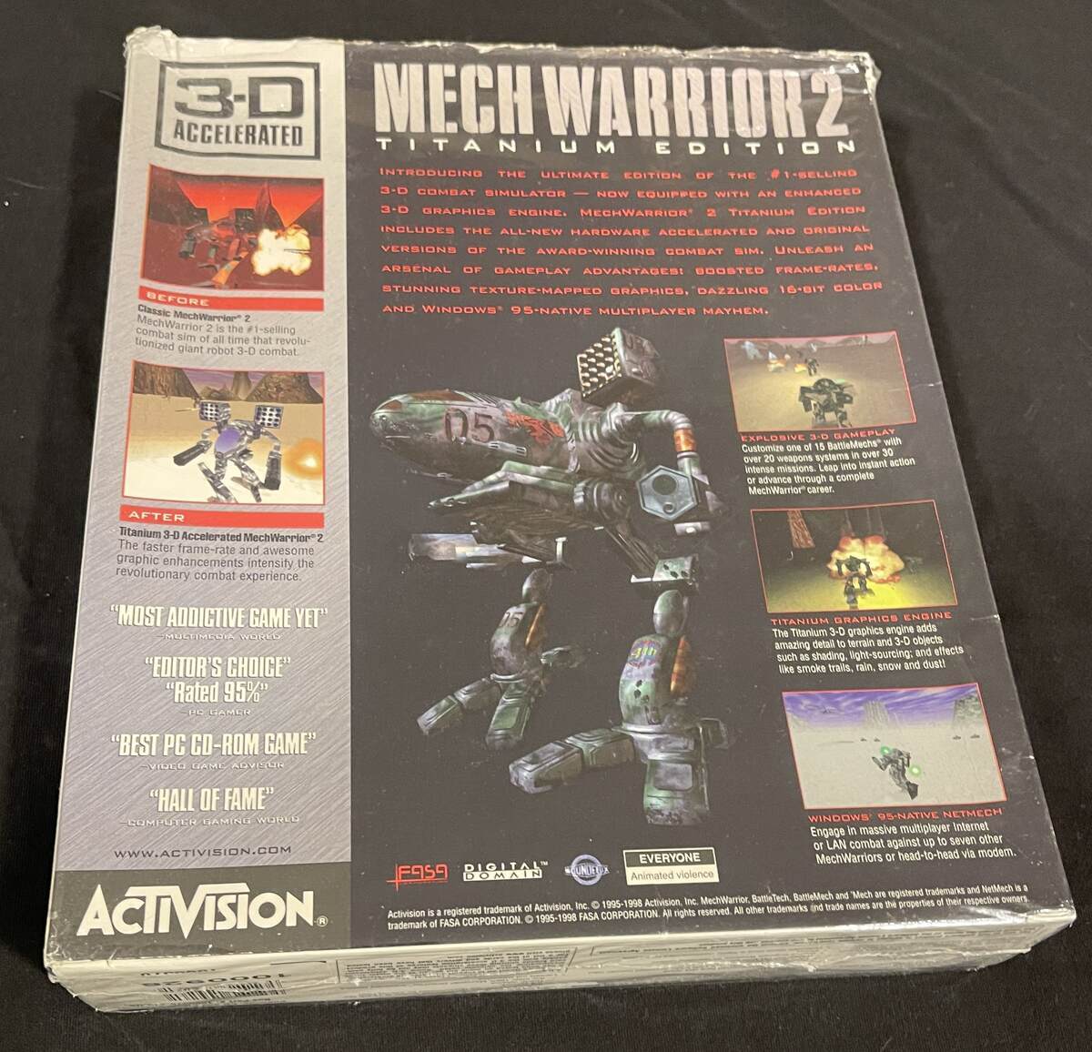MECHWARRIOR 2 TITANIUM EDITION 3-D ACCERALTED SEALED GAME PC BATTLETECH