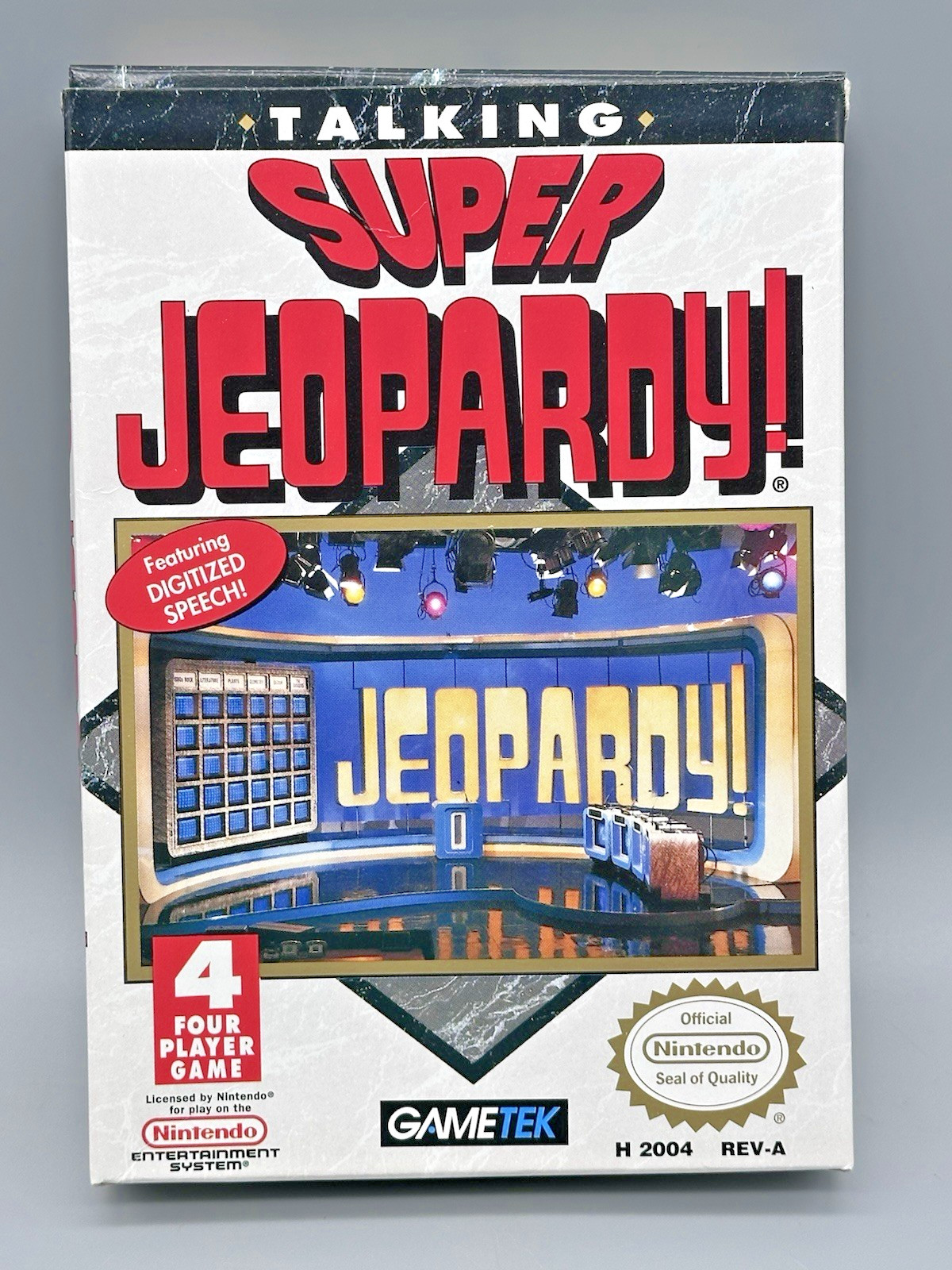 Nintendo NES Talking Super Jeopardy BOX ONLY 1991 Box with Styrofoam NO GAME!
