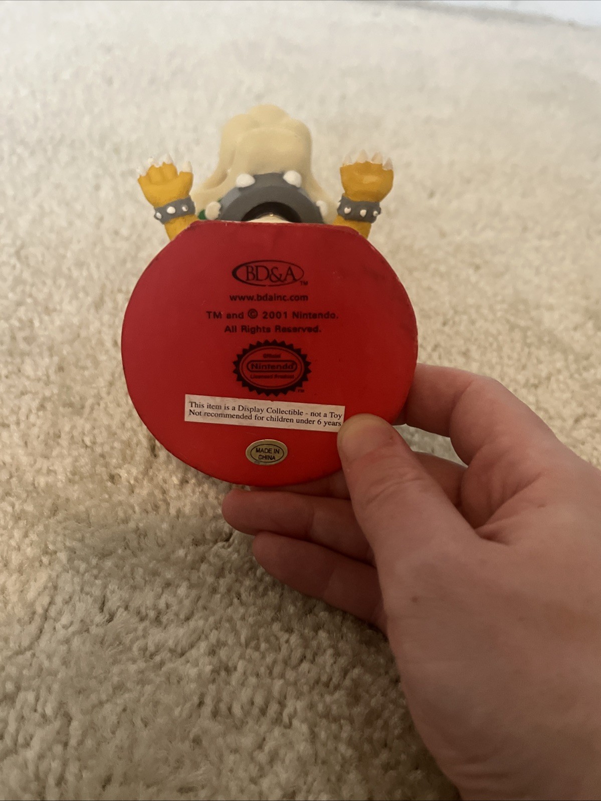 Vintage Nintendo Bowser Bobblehead 2001 ToySite BD&A Collectibles Super Mario