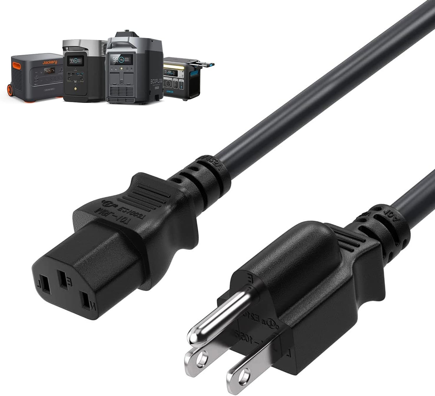Heavy-Duty 10FT Power Station Charging Cable with Male-to-Female Connector