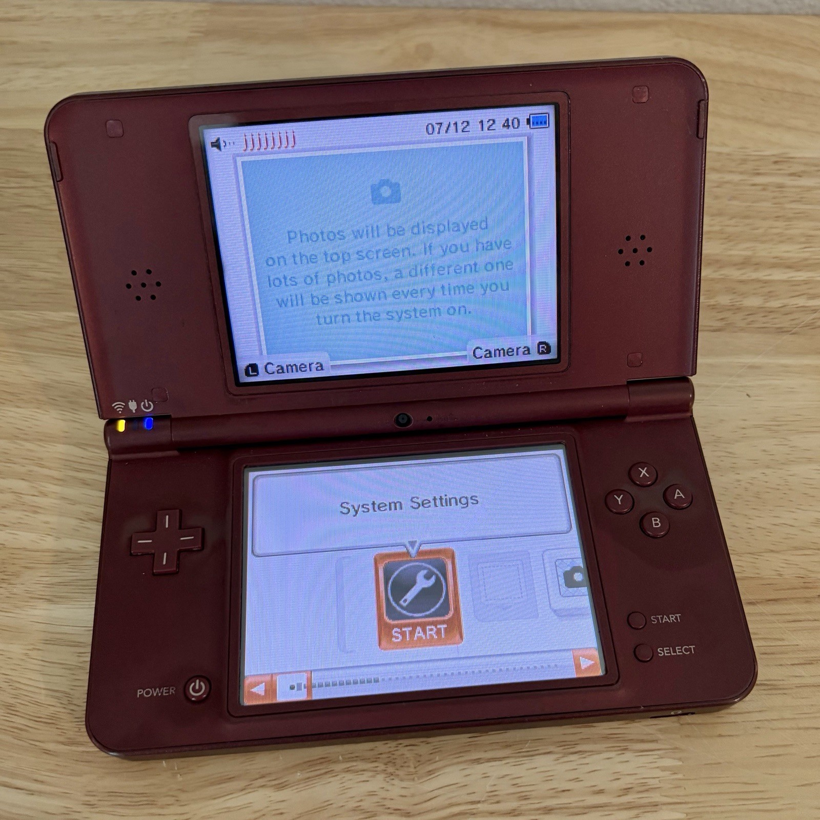 Nintendo DSi XL Console Red Burgundy Working – Dark Top Screen Edges See Photos