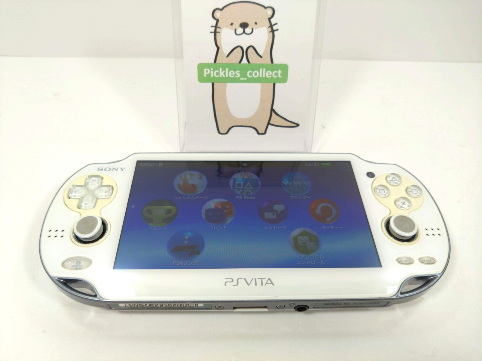 PS Vita Crystal White PCH-1100 Console only Wi-Fi PSV Tested Sony 0606B