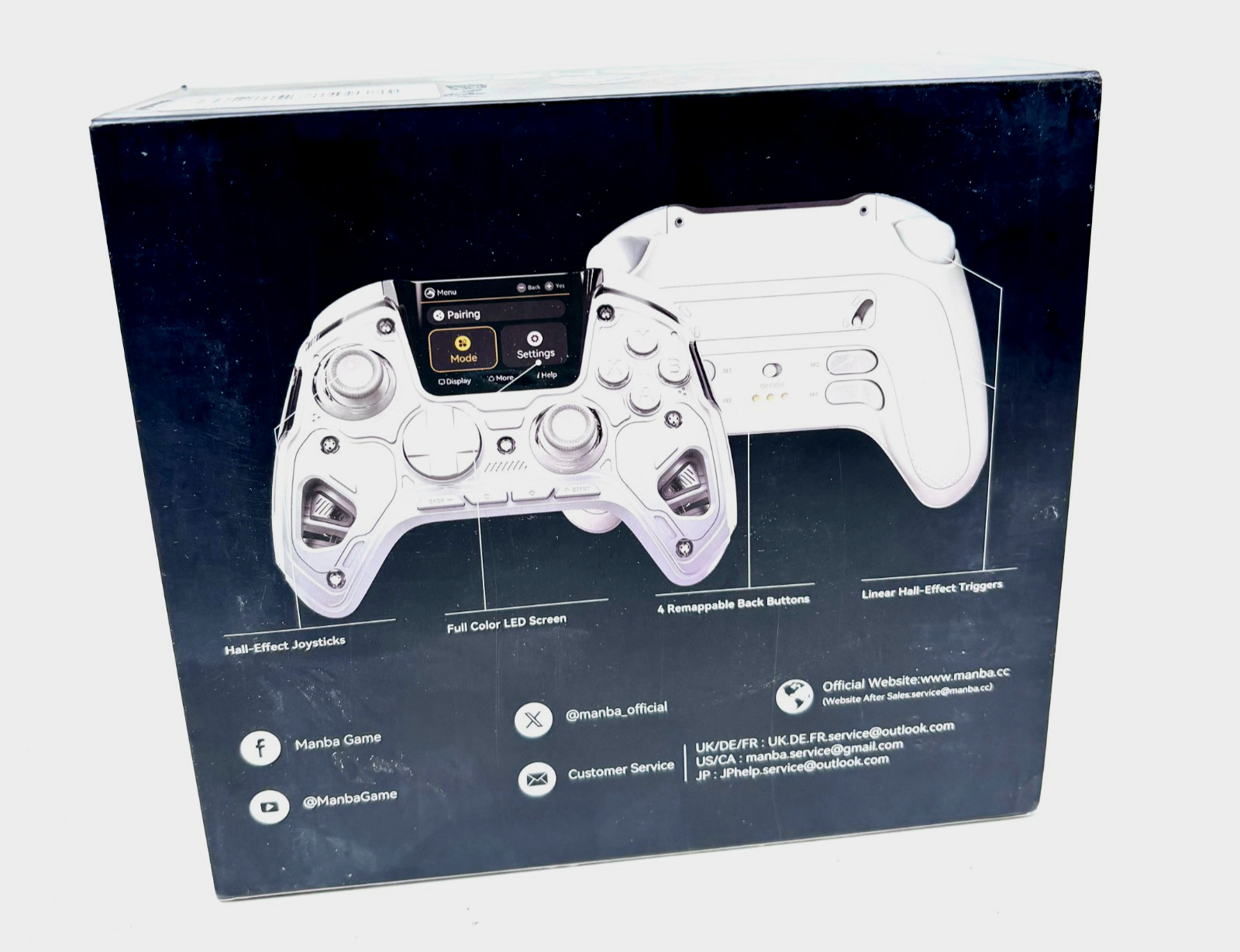 Manba One Wireless Gaming Controller Full Color Screen White Brand New