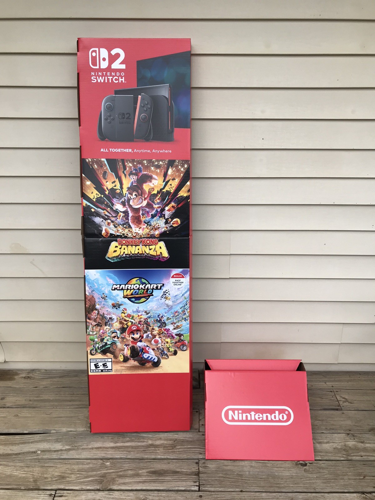 Nintendo Switch 2 store display5ft•Donkey Kong Bananza•Mario Kart World•Zelda