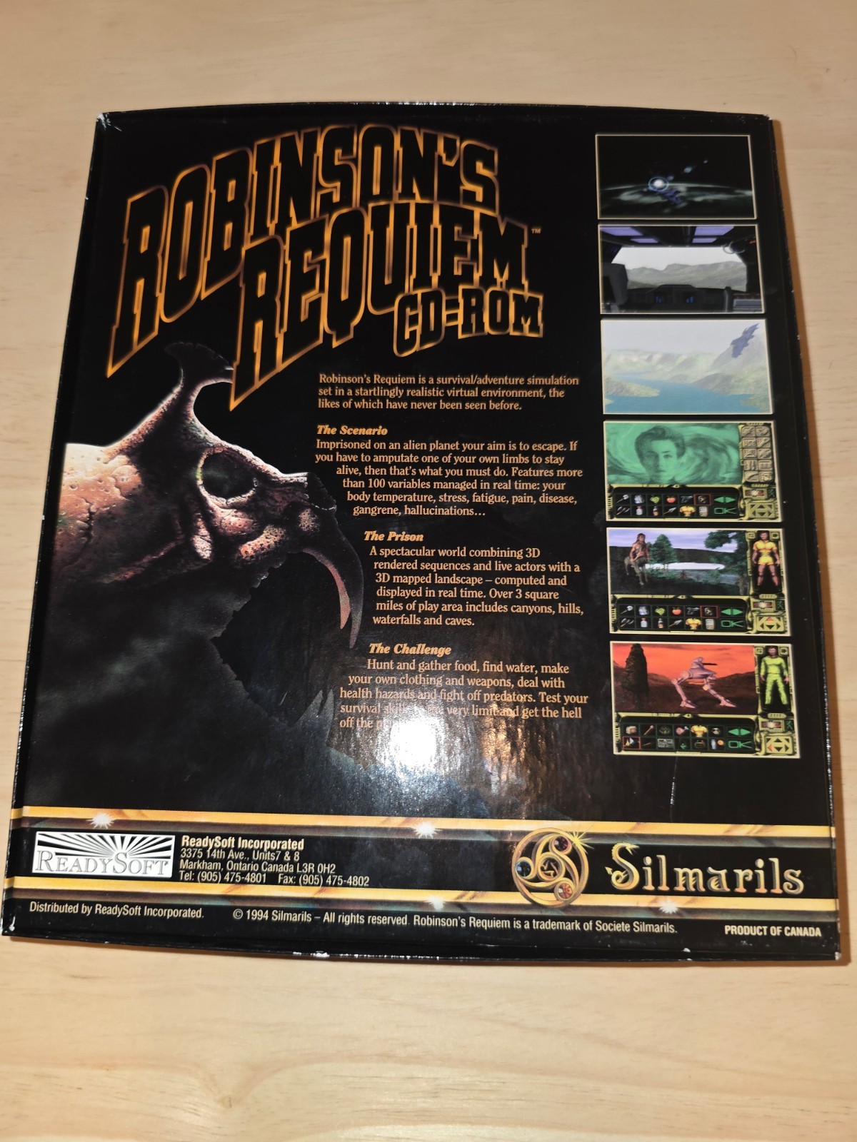 Robinson’s Requiem 1994 IBM PC Game by Silmarils on CD-ROM – CIB!