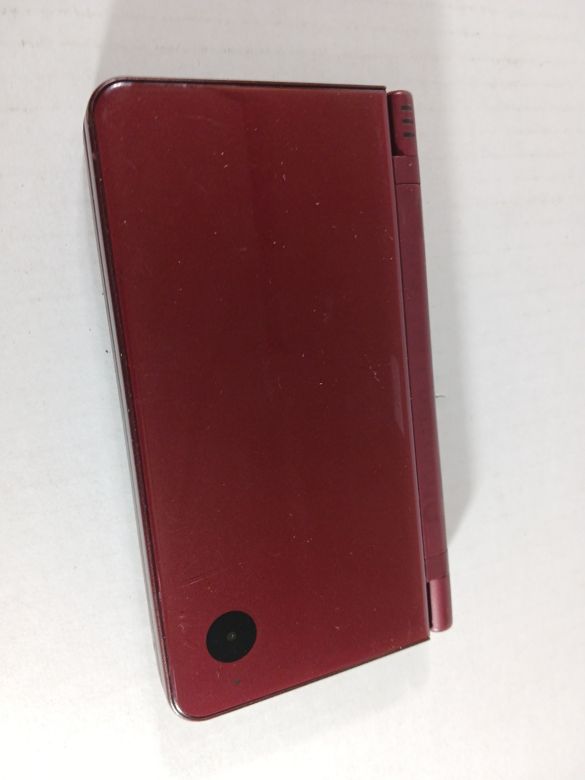 Nintendo DSi XL Burgundy Red Tested Working Charges Discolored Screens Wear