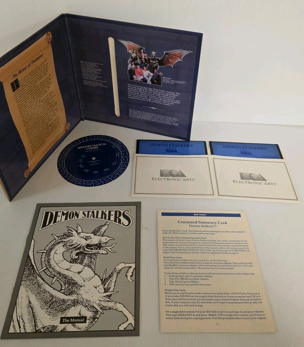 Demon Stalkers (Commodore 64 C64) 5.25 Floppy Disk CIB Complete + Extras