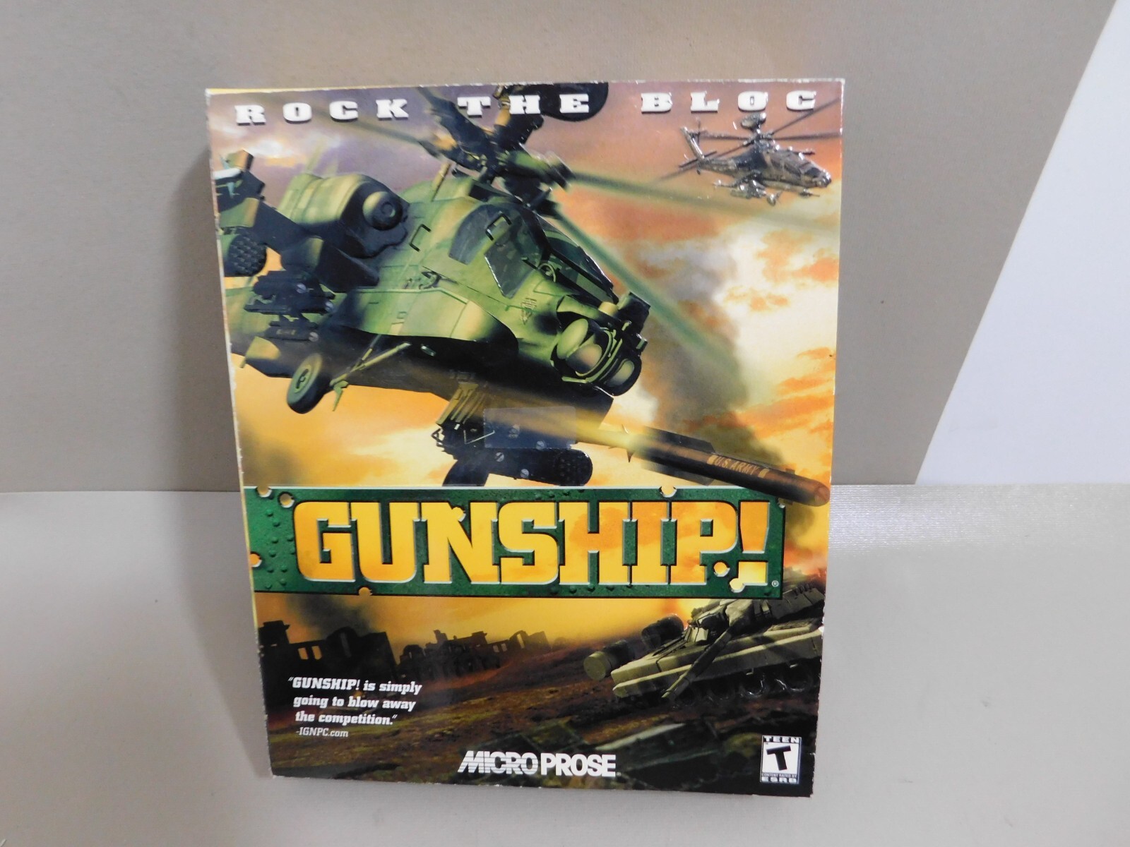 GUNSHIP! PC Big Box Attack Helicopter Simulation Game 2000 Micro Prose Complete