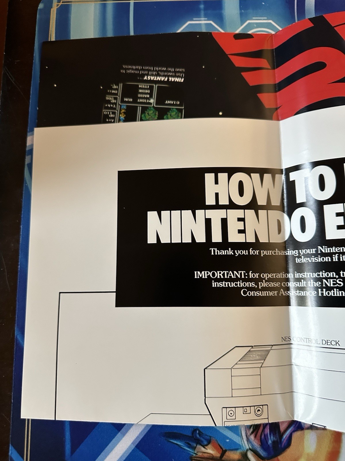 NINTENDO “Now You’re Playing POWER” Game 1990 Promo Fold-Out Insert