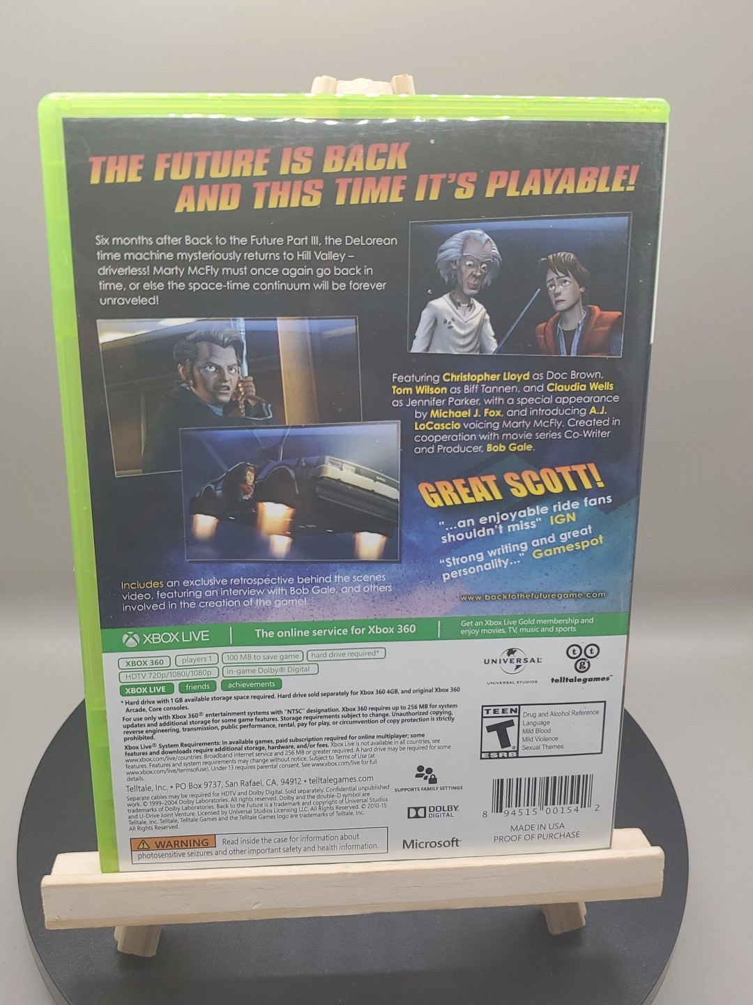 Back to the Future: The Game 30th Anniversary Excellent Disk Xbox 360