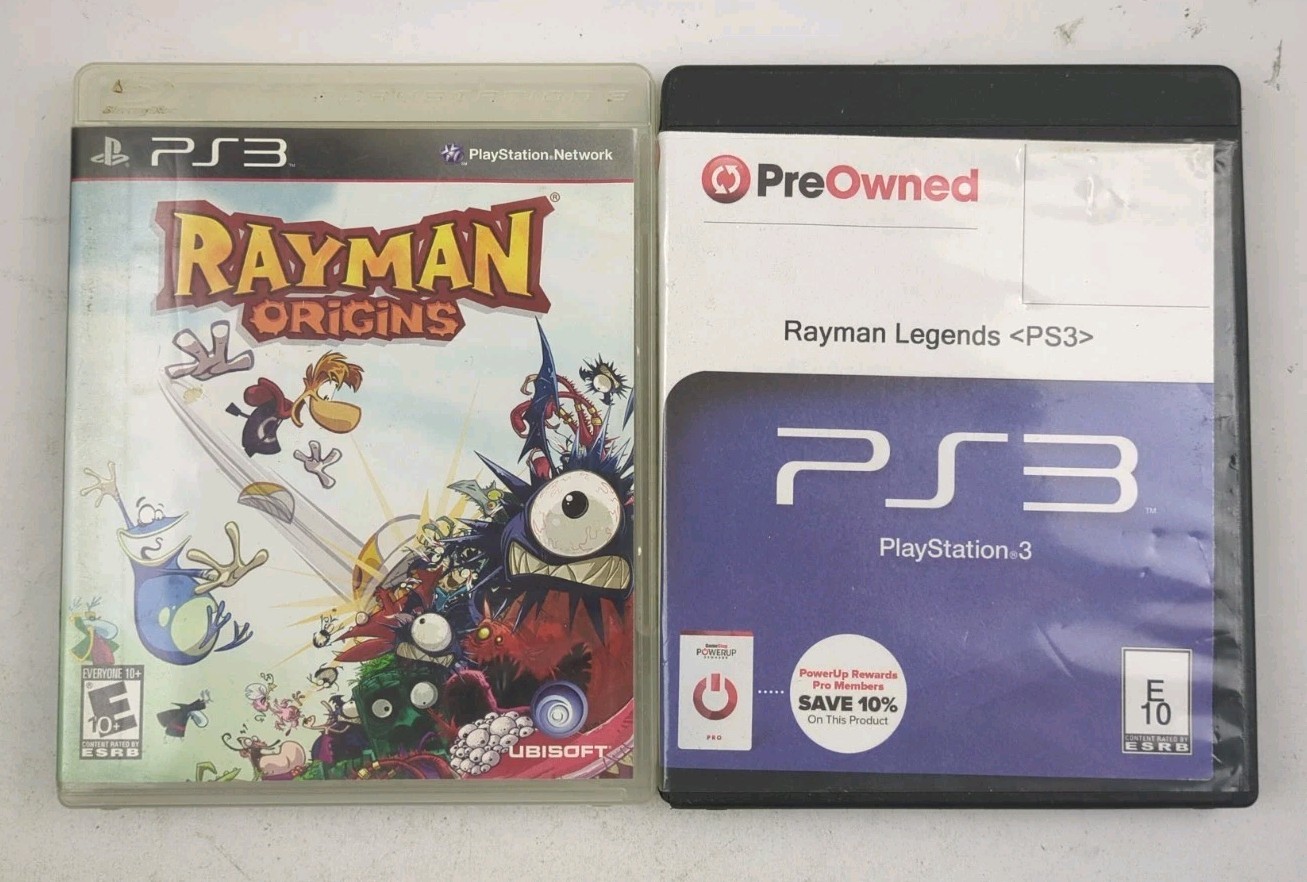 Rayman Origins & Rayman Legends PlayStation 3 PS3 2 Game Bundle Lot Tested