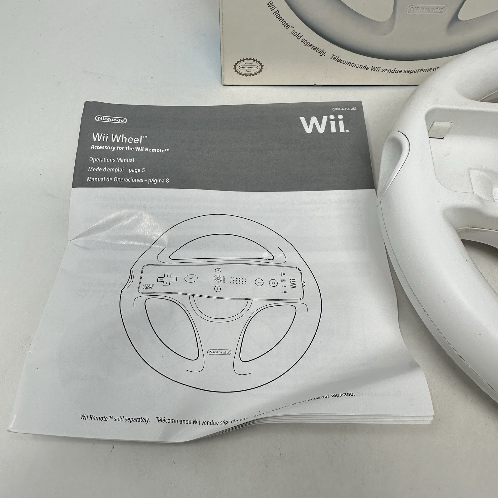 Wii Nintendo OEM RVL-024 in Box Steering Wheel Only