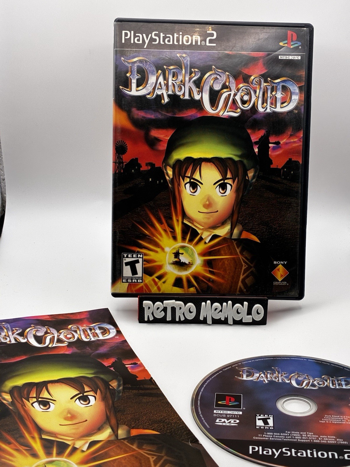 Dark Cloud PS2 PlayStation 2 CIB Black Label Complete w/ Manual Tested & Working