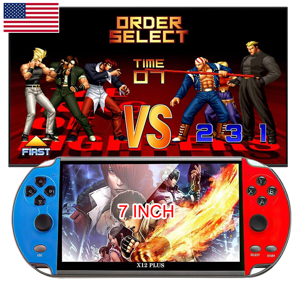 X12 Plus7″ Video Game Console 16GB Retro Handheld Portable 10000Built-in Game ZA
