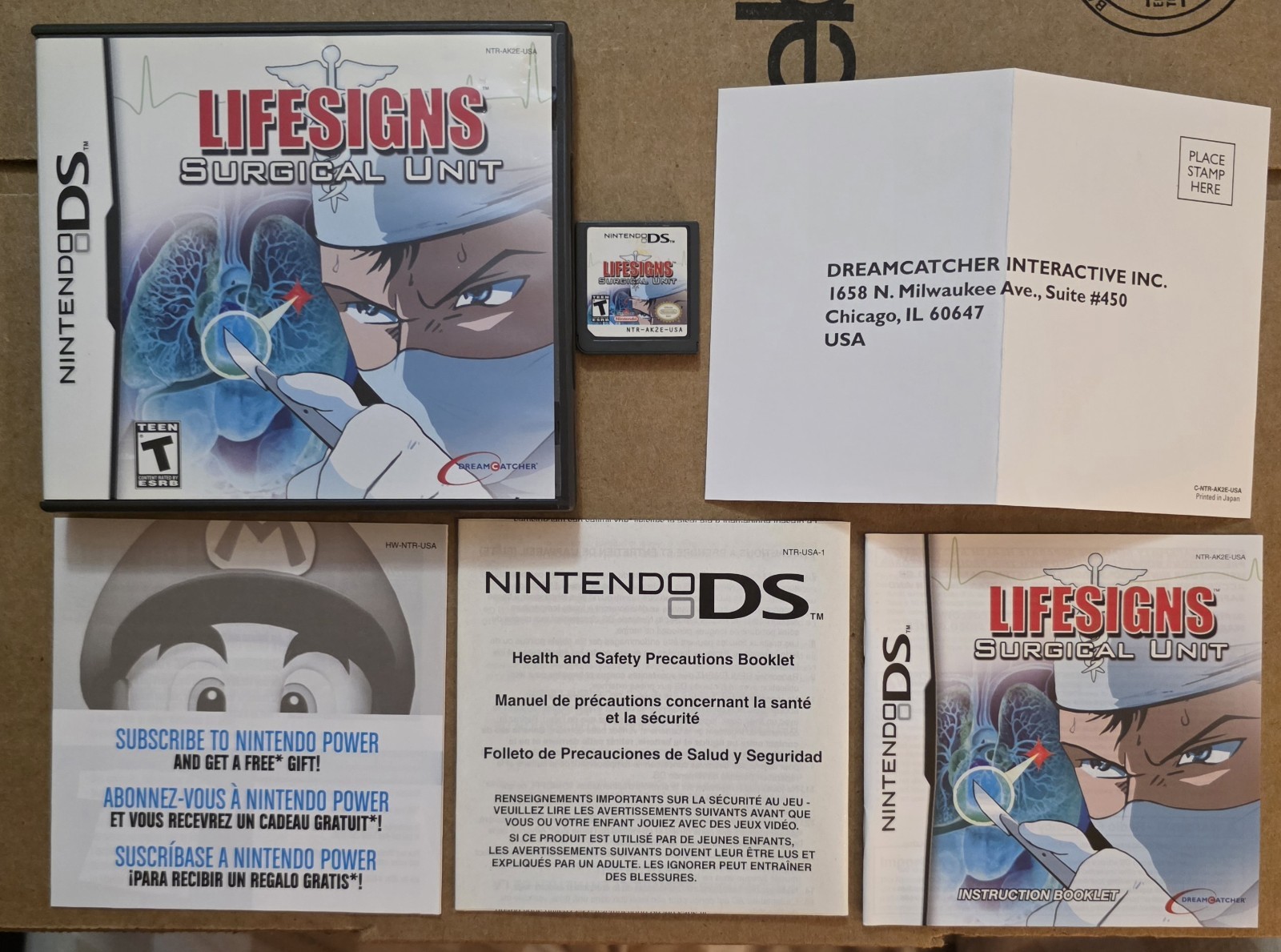 LifeSigns Surgical Unit (Nintendo DS, 2007) Cib Complete w/ Reg Card – Tested