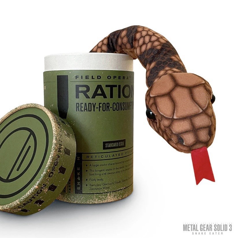 Metal Gear Solid 3 Snake Eater SNAKE Ration Plushie SOLD OUT RARE