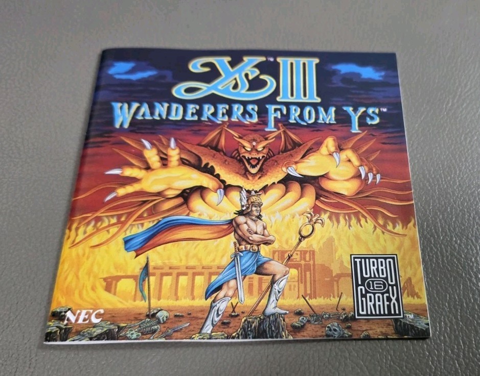 Ys III 3: Wanderers From Ys for TurboGrafx 16 CD / TurboDUO – Complete