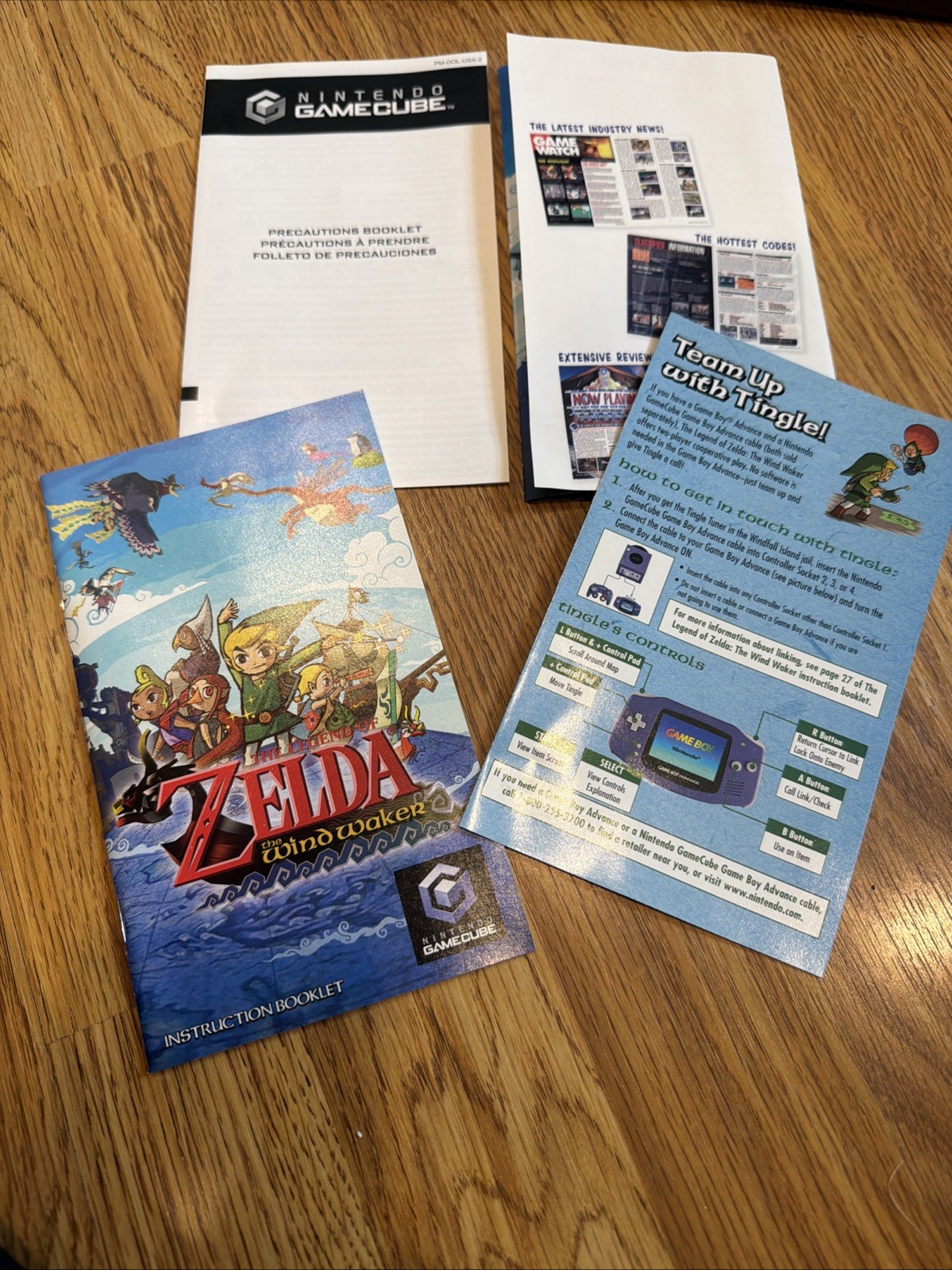 Nintendo The Legend of Zelda: The Wind Waker GameCube 2003 NTSC-U/C Manual