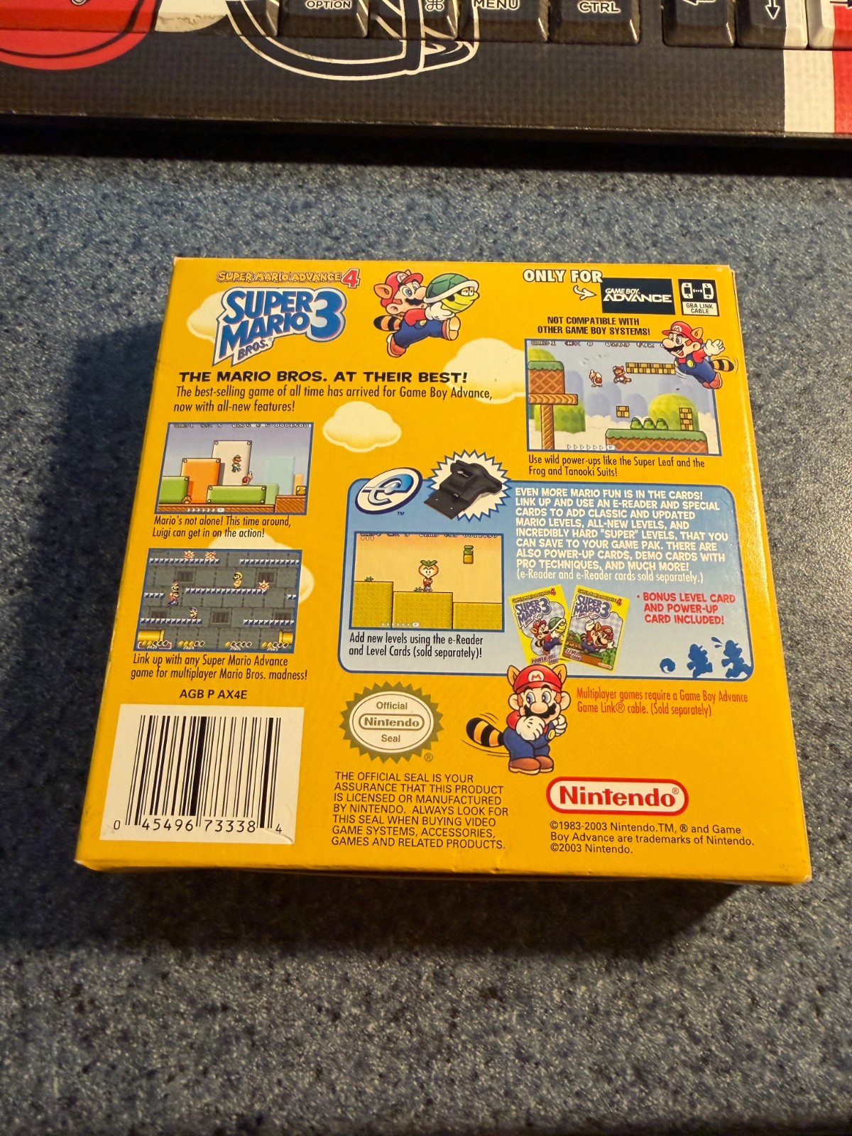 Super Mario Advance 4: Super Mario Bros. 3 Game Boy Advance Complete in Box CIB