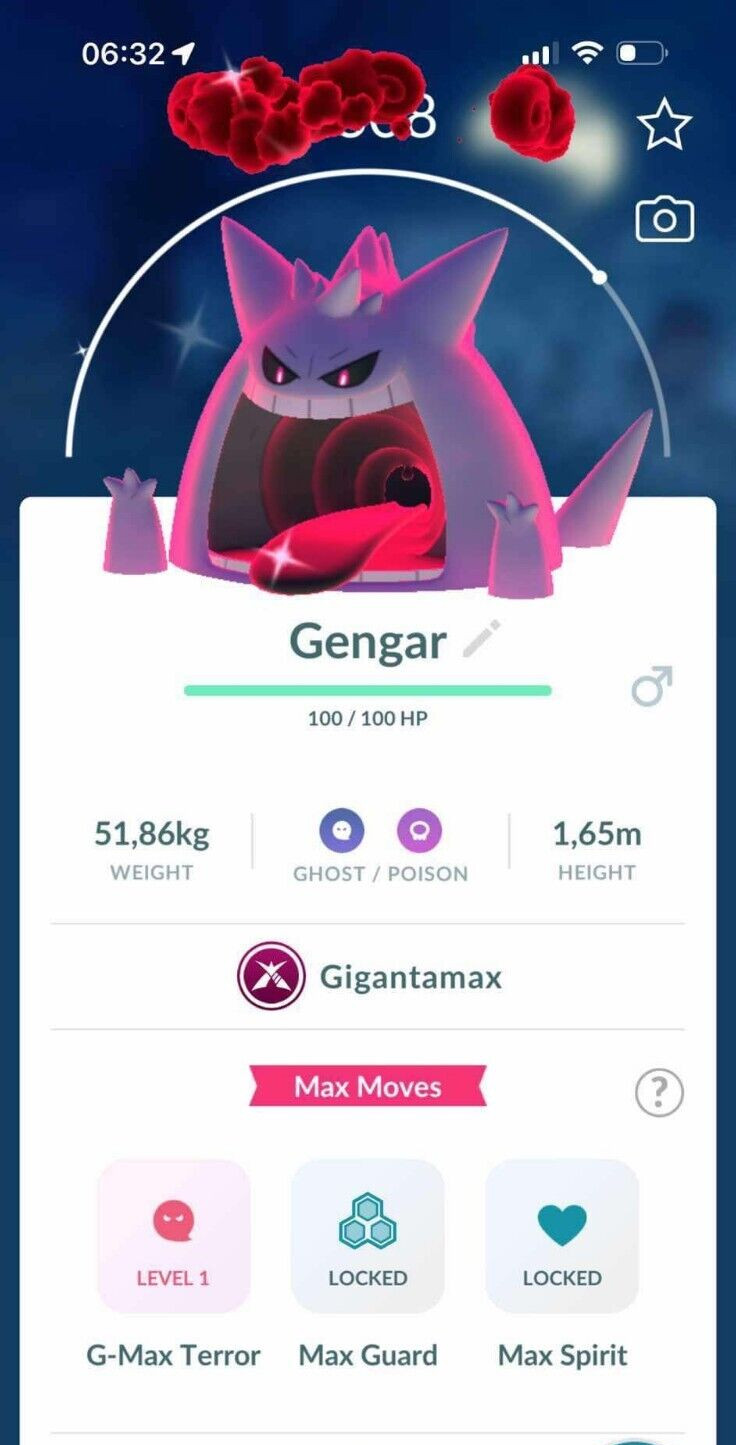 Shiny GIGANTAMAX Gengar – PTCs – Read description